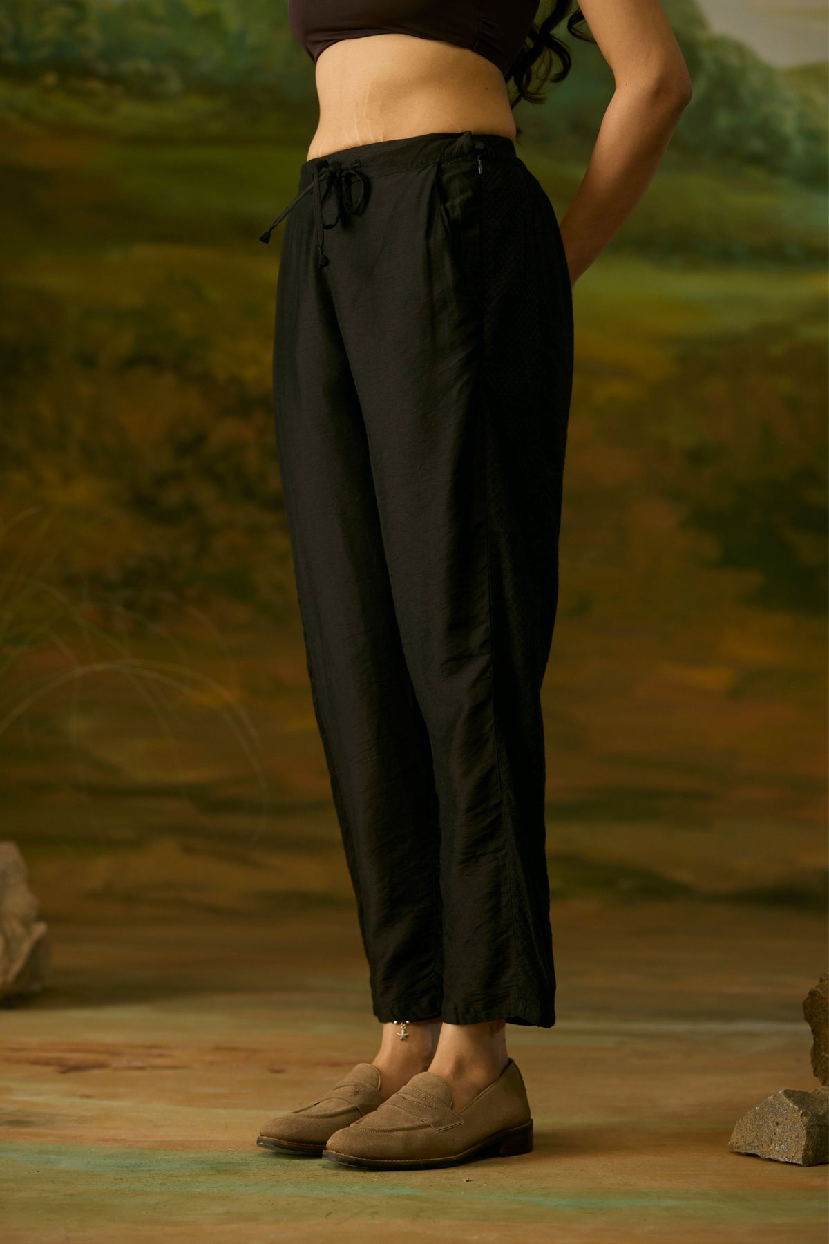 Onyx Straight Black Pants