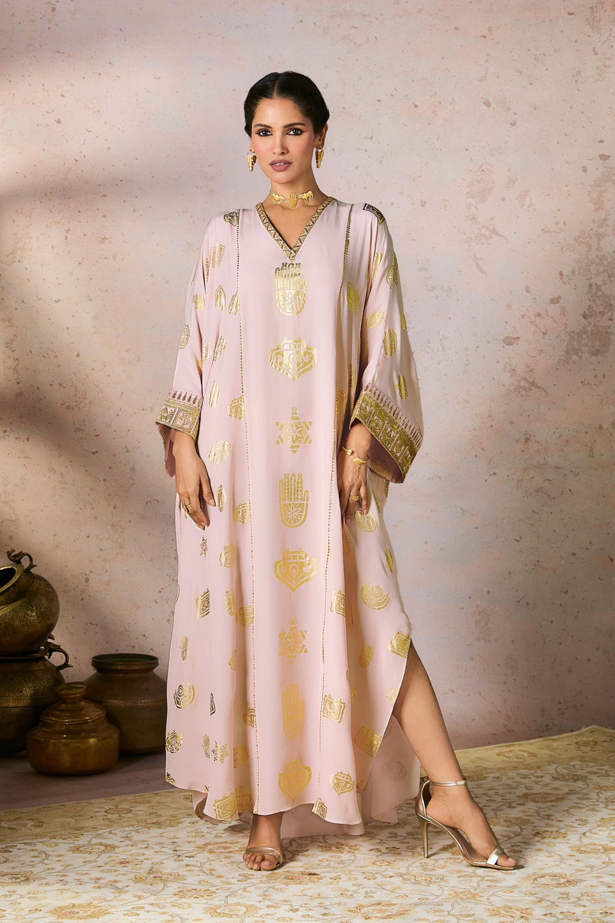 Baby Pink Trinkets Kaftan