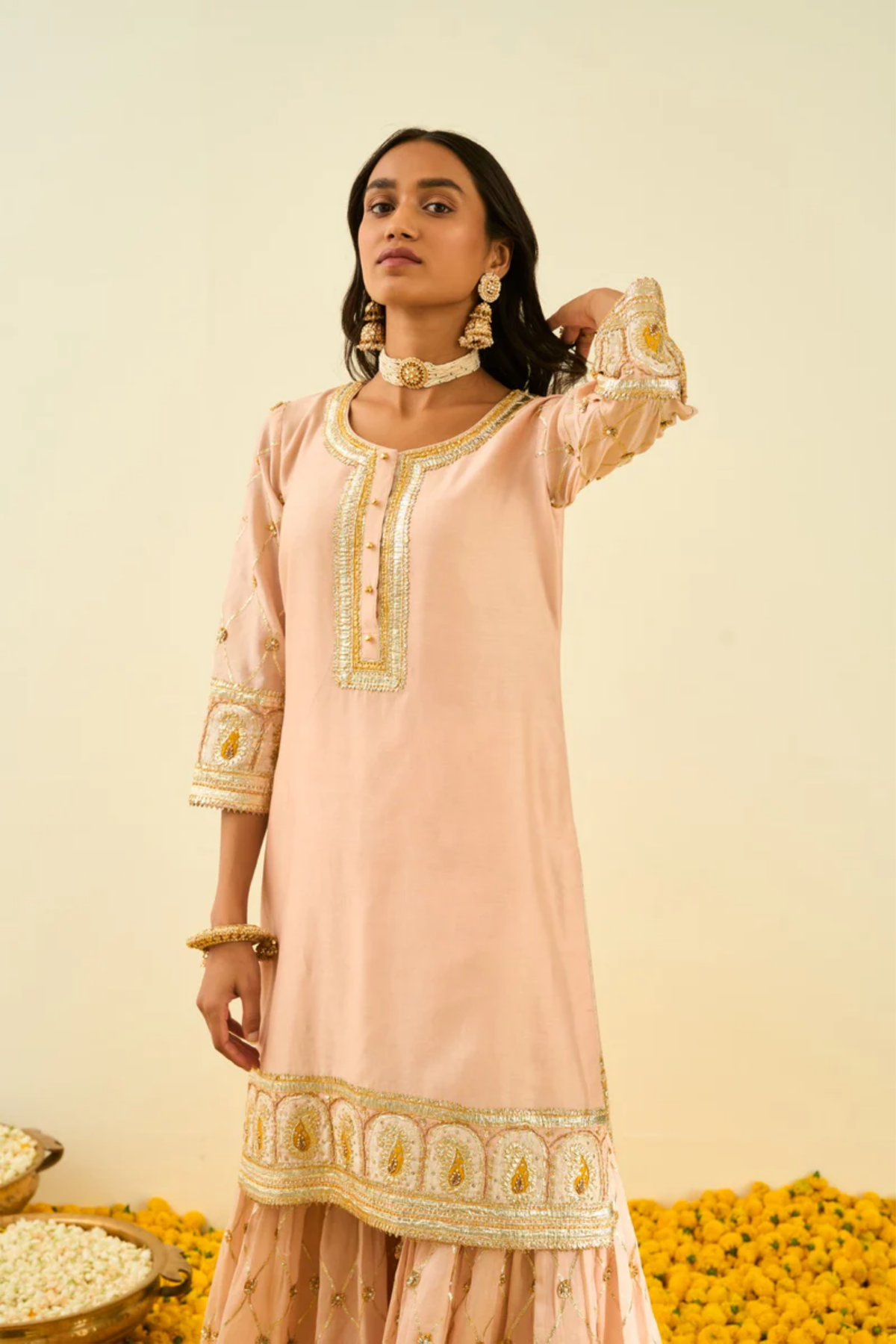 Shabina rosepink kurta set