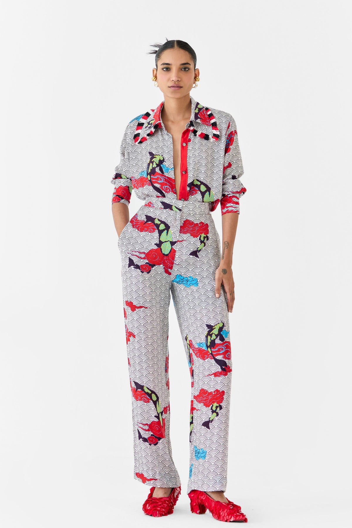 Koi Shirt and Trousers