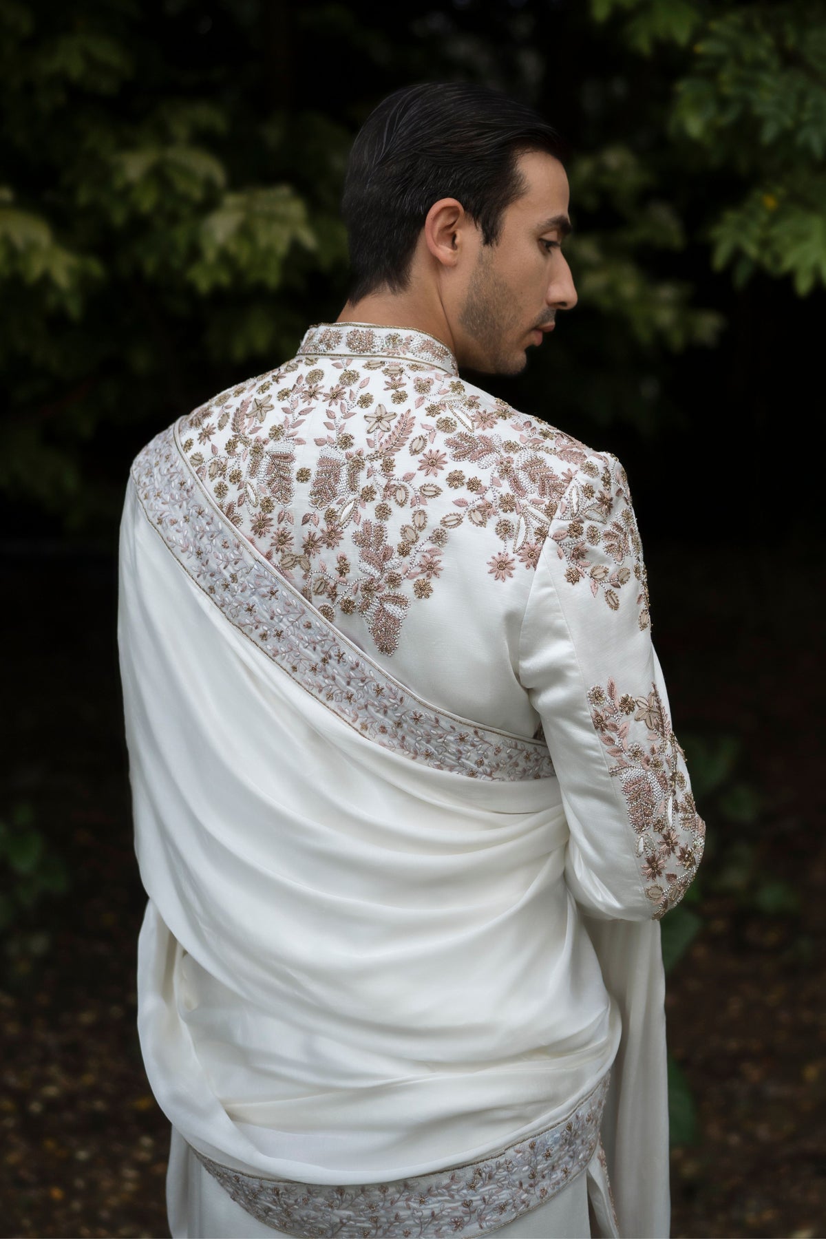 Ivory Fleur Sherwani Set