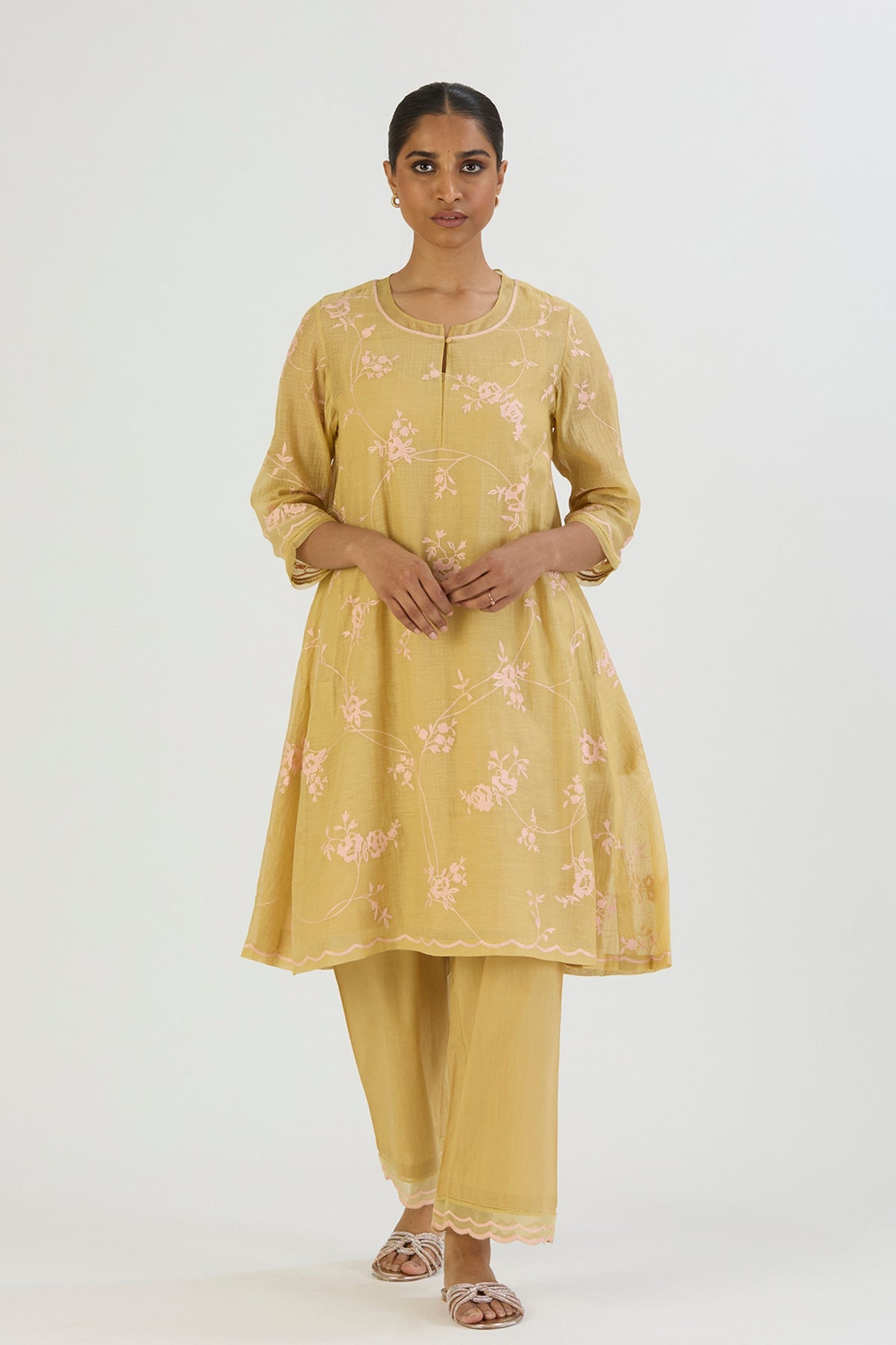 Yellow Bela Kurta and Pant