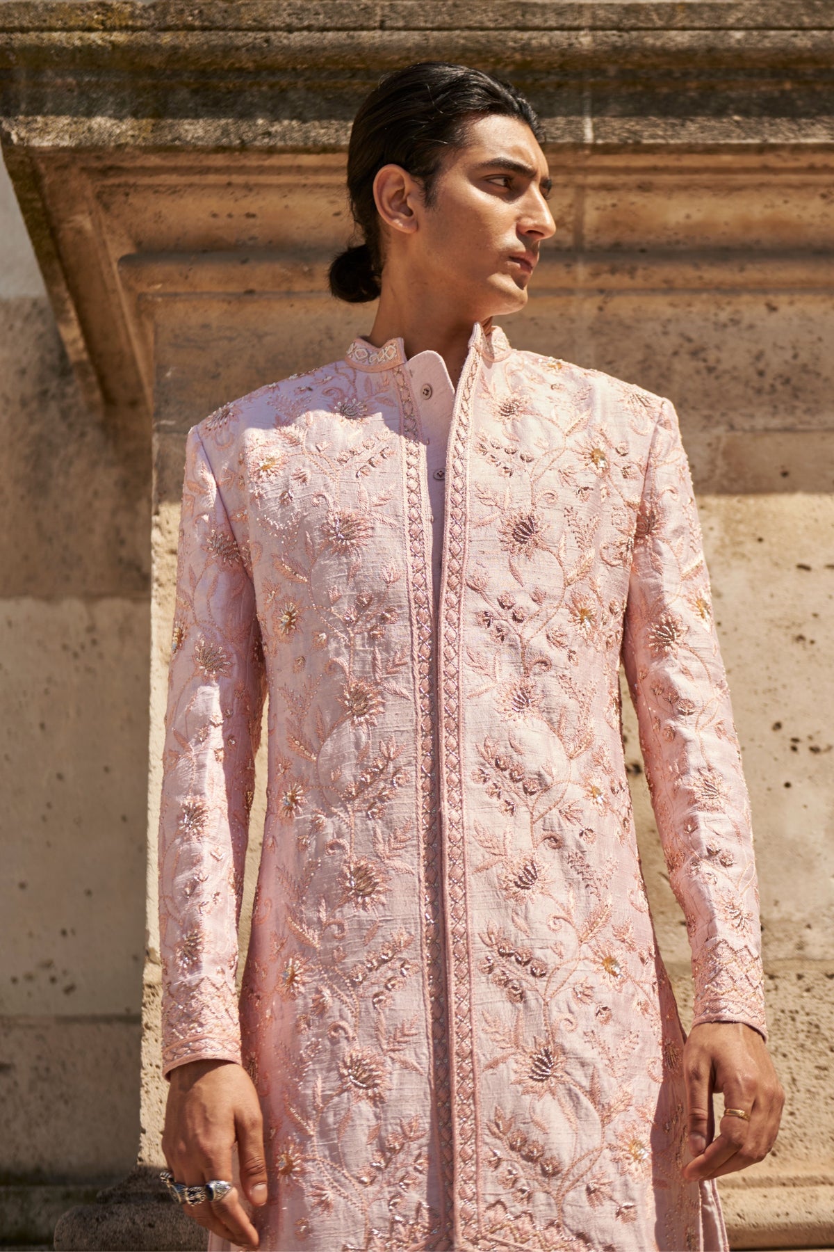 Blush Pink Sherwani Set