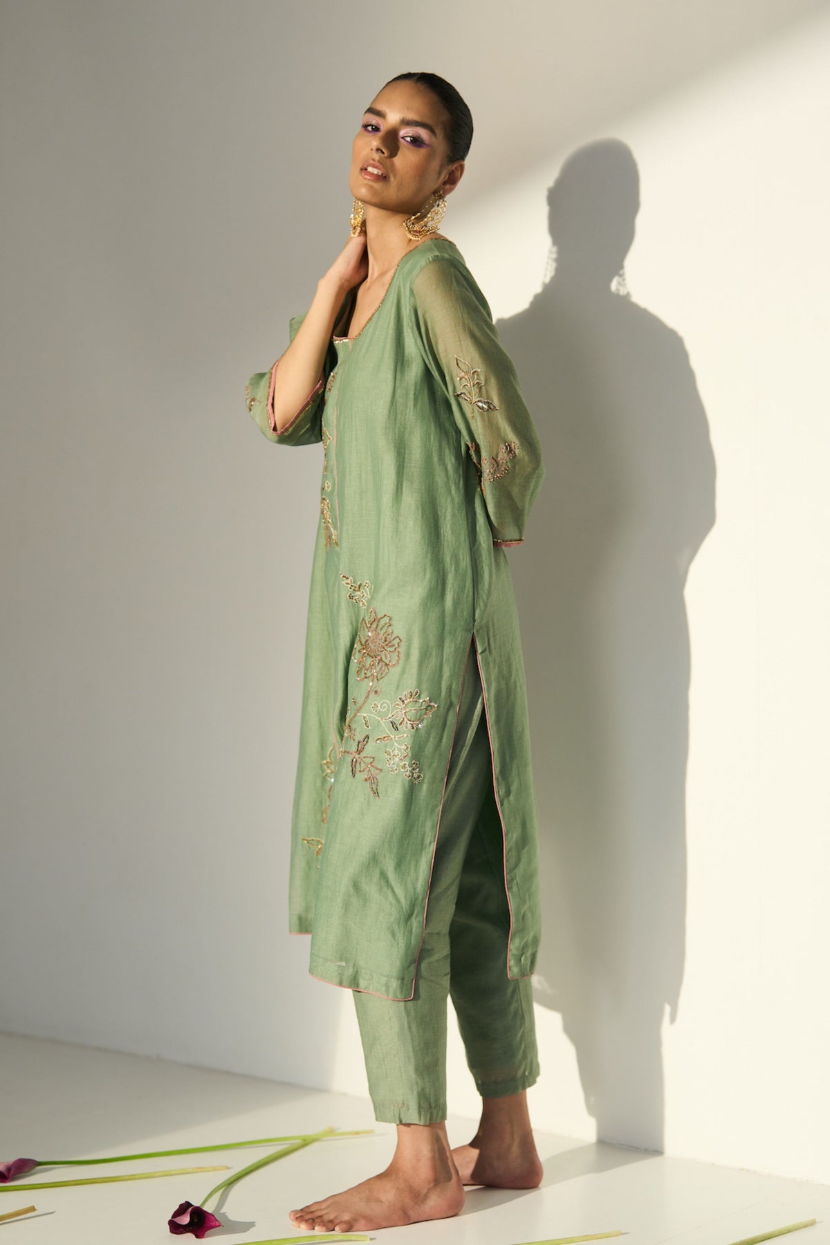 Green Balori Kurta