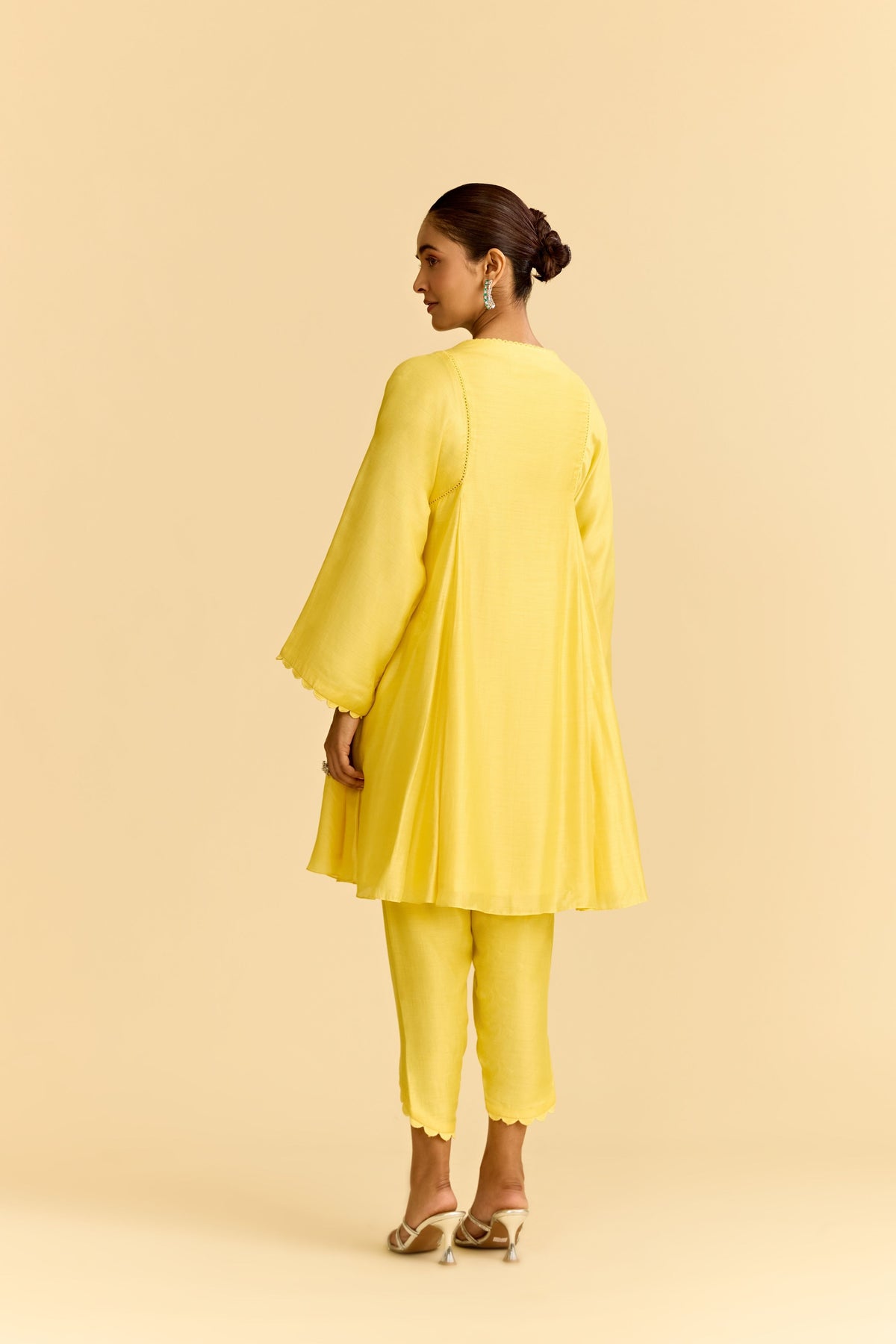 Yellow Flared Kurta Set