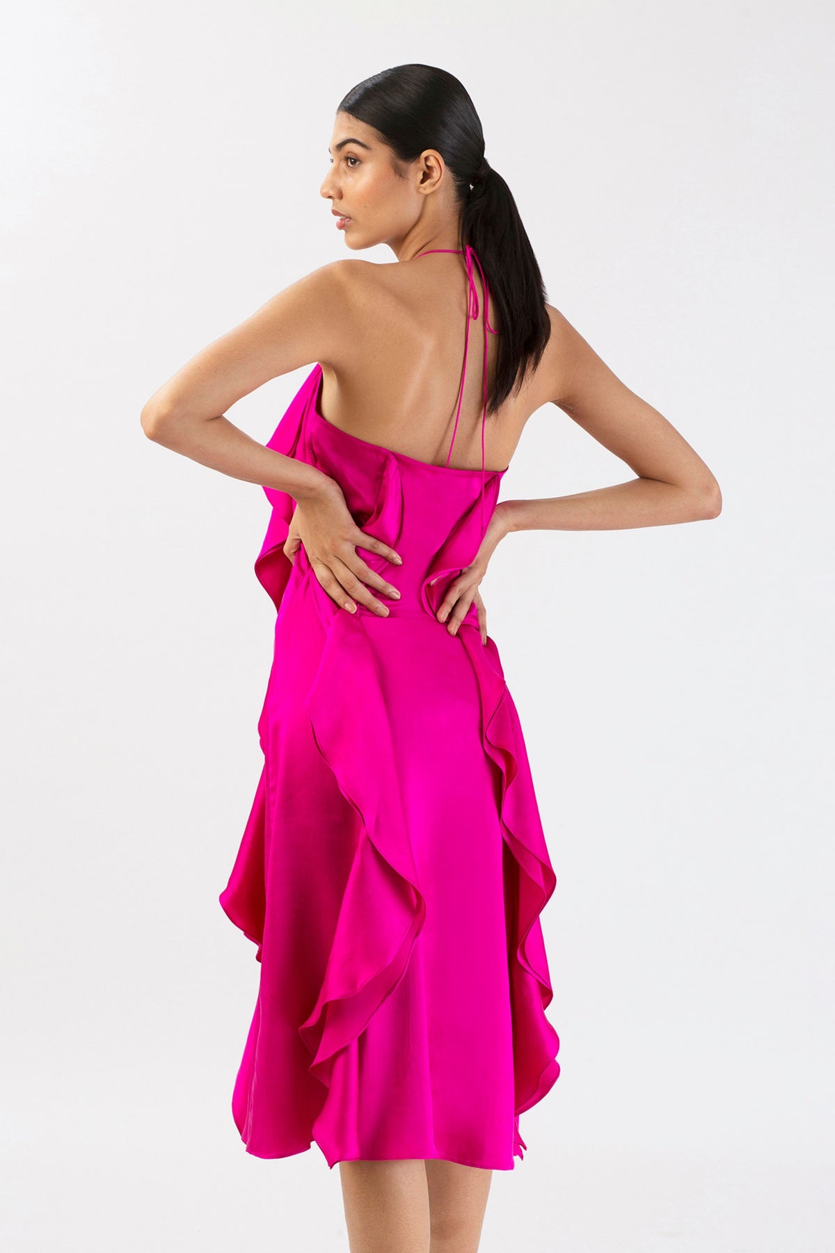 Fuchsia Dusk Waterfall Dress