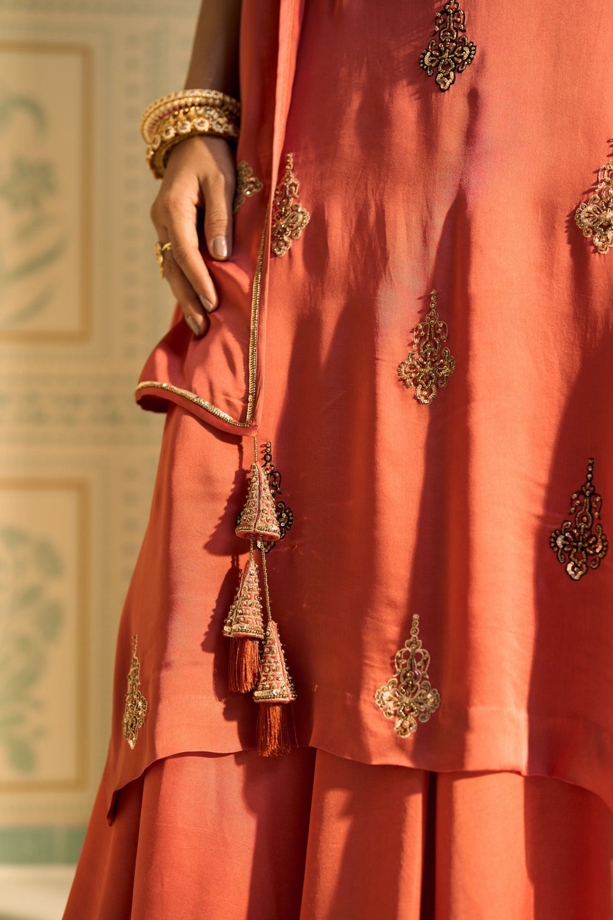 Orange Chavi Lehenga Set