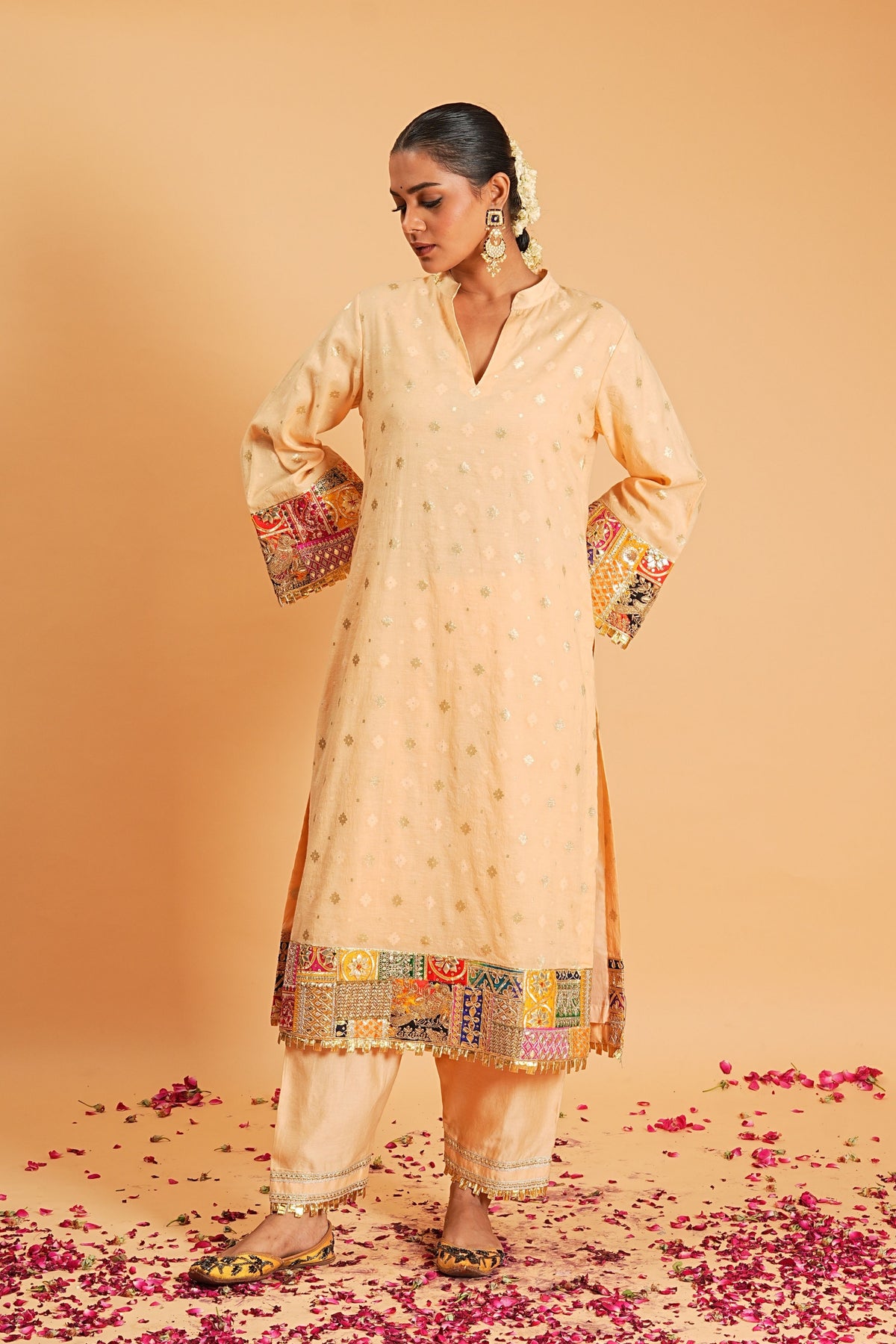 Peach Kurta Set