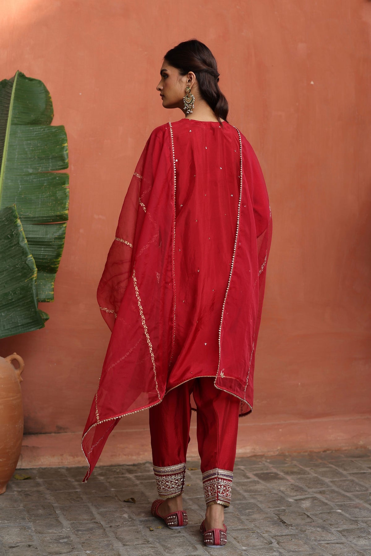 Red Nazira Kurta Set