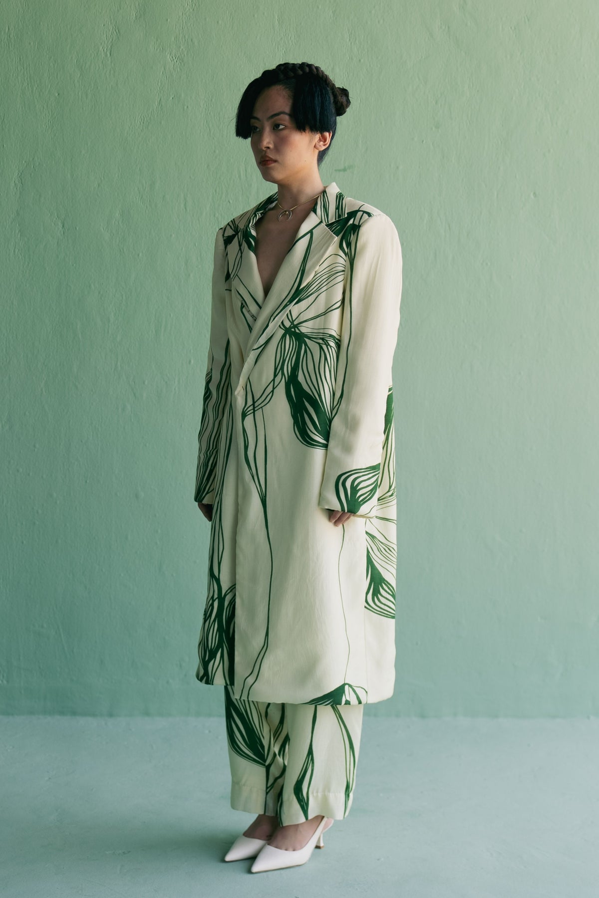 Green Lines Trench Set