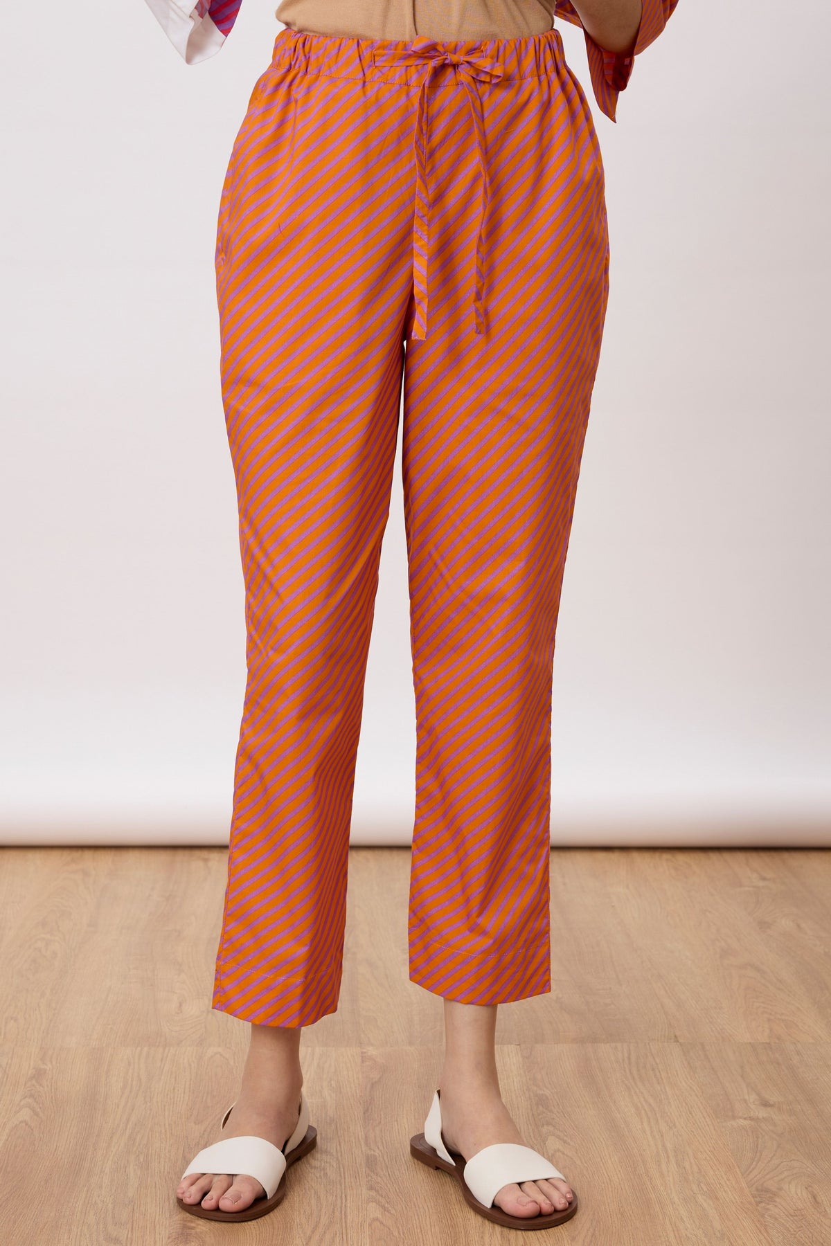 Chase Orange Diagonal Stripe Pant