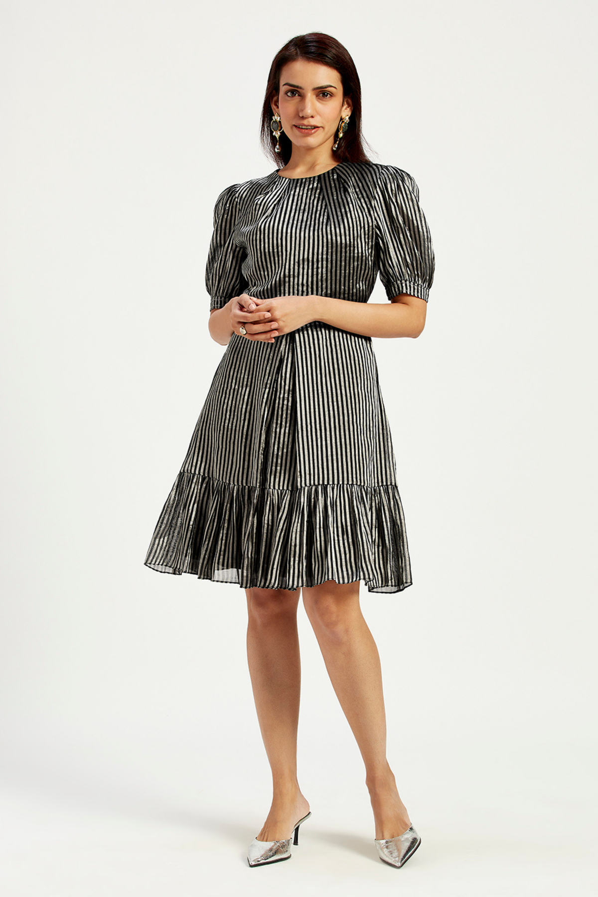 Rita Little Black Zari Dress