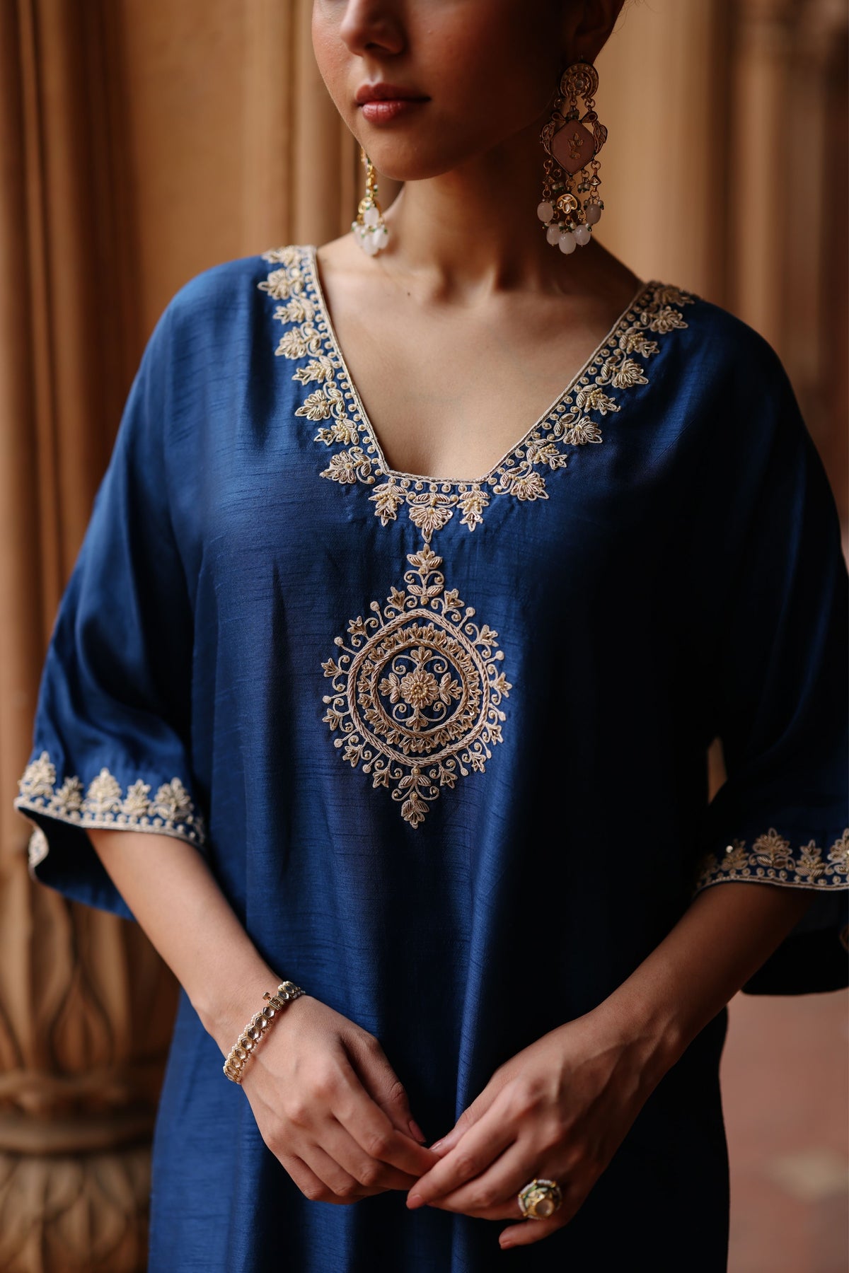 Solid Blue Kurta Set