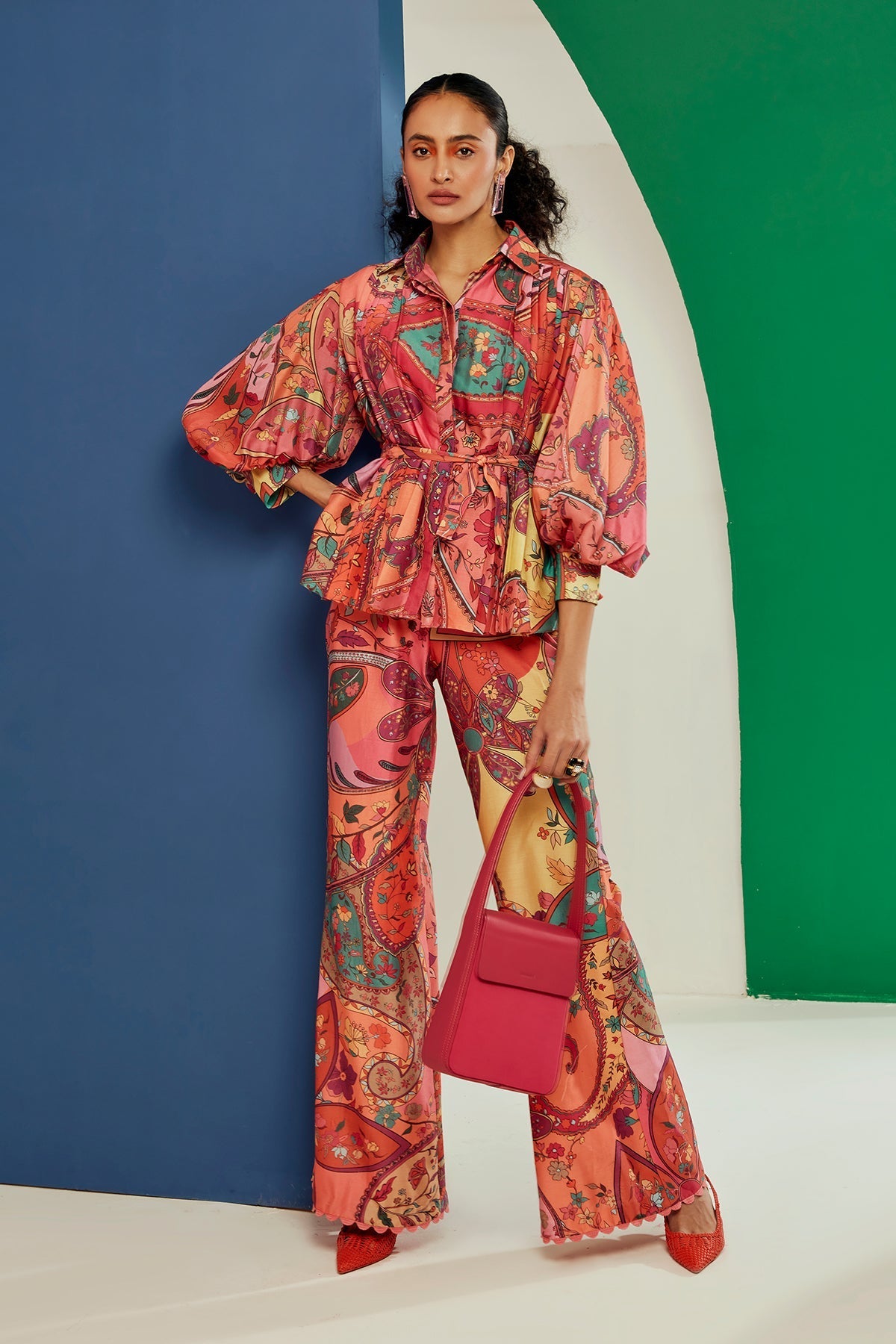 Multicolour Printed Pant Set