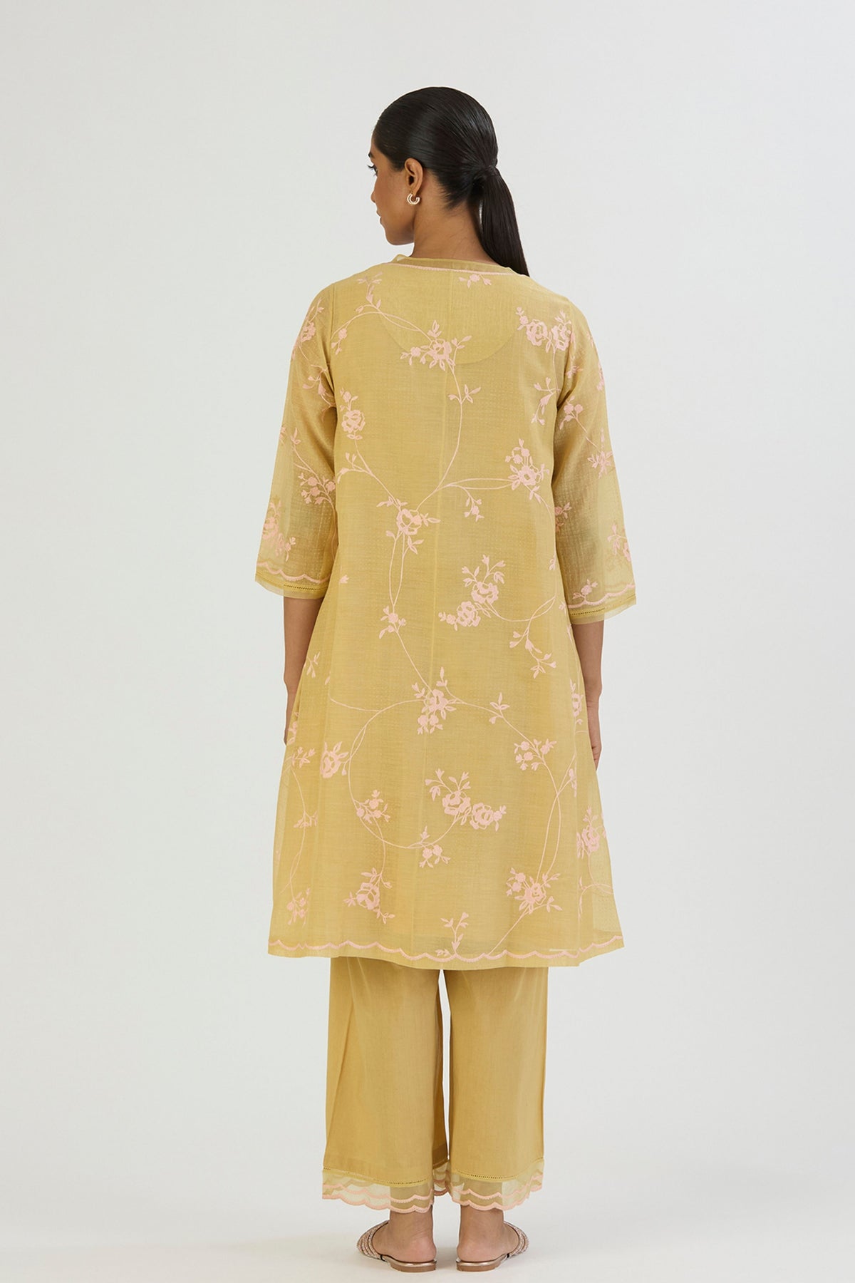 Yellow Bela Kurta and Pant