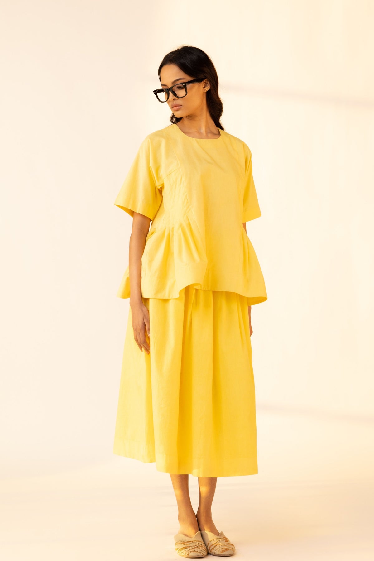 Yellow Peasant Co-ord Set