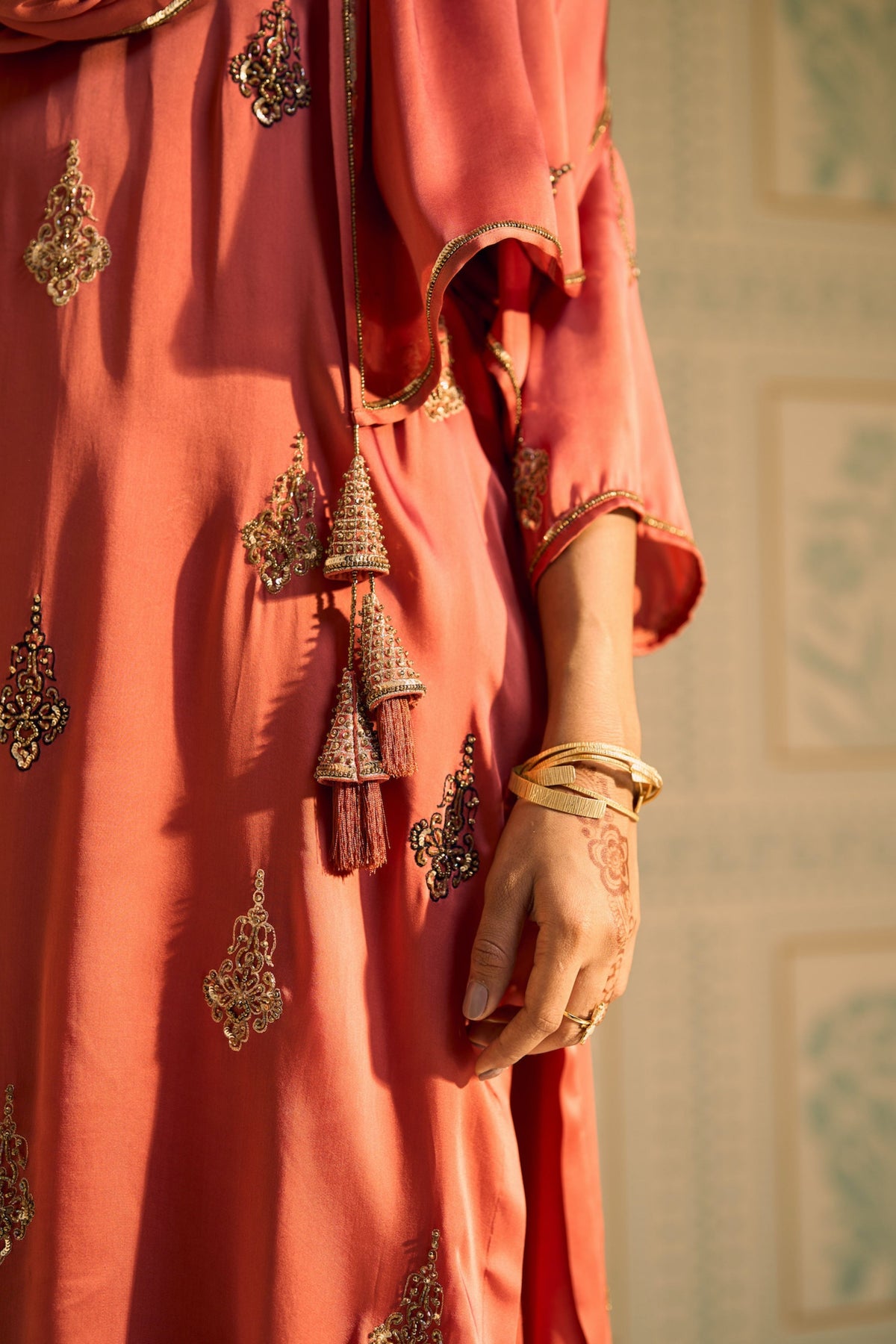 Orange Chavi Lehenga Set