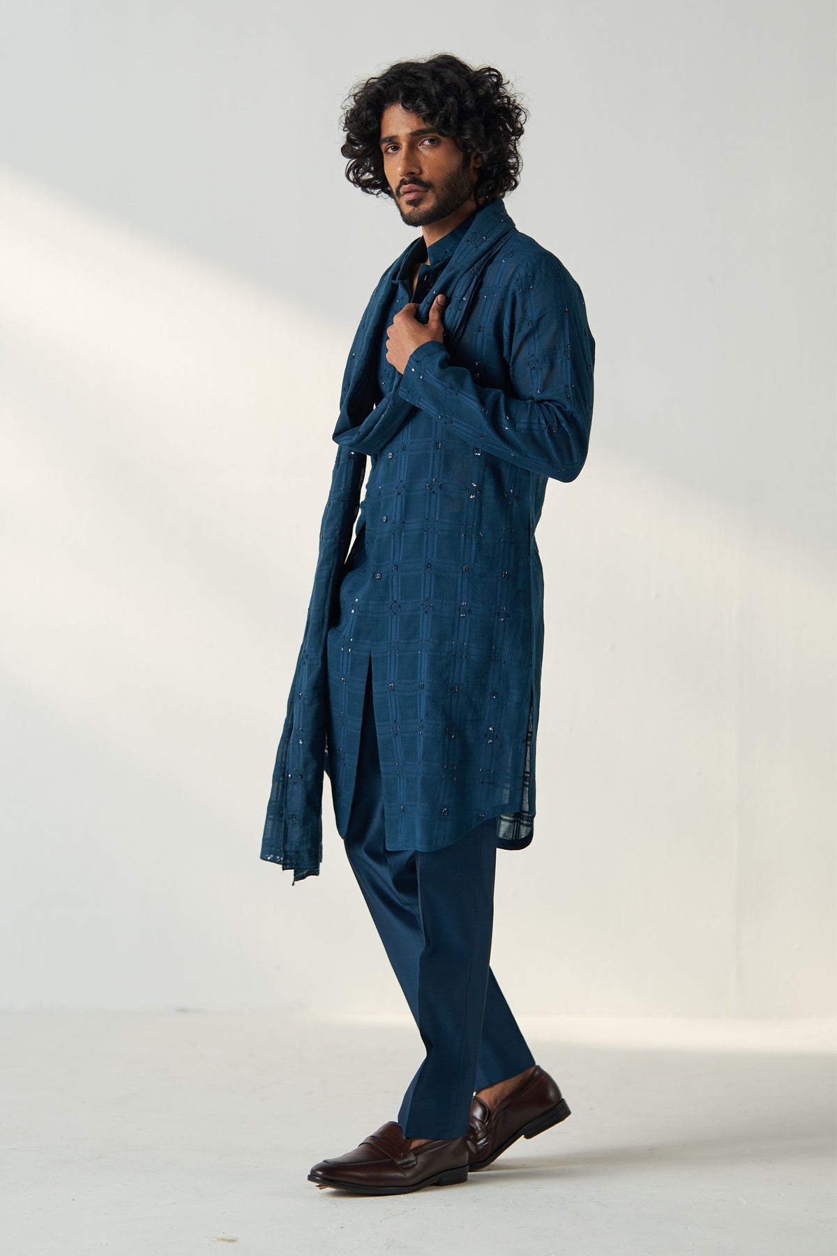 Teal Blue Ayaan Kurta Set