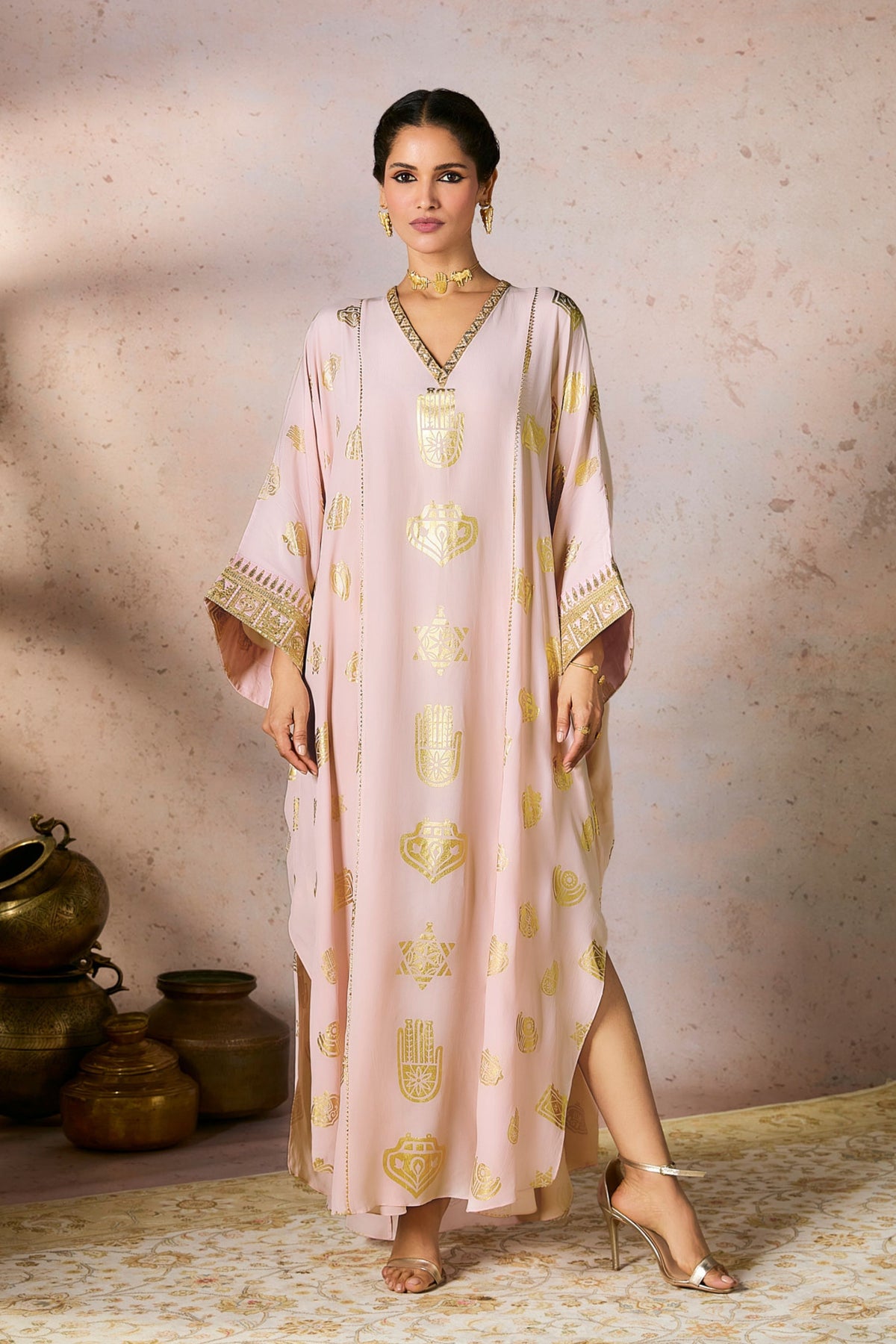 Baby Pink Trinkets Kaftan