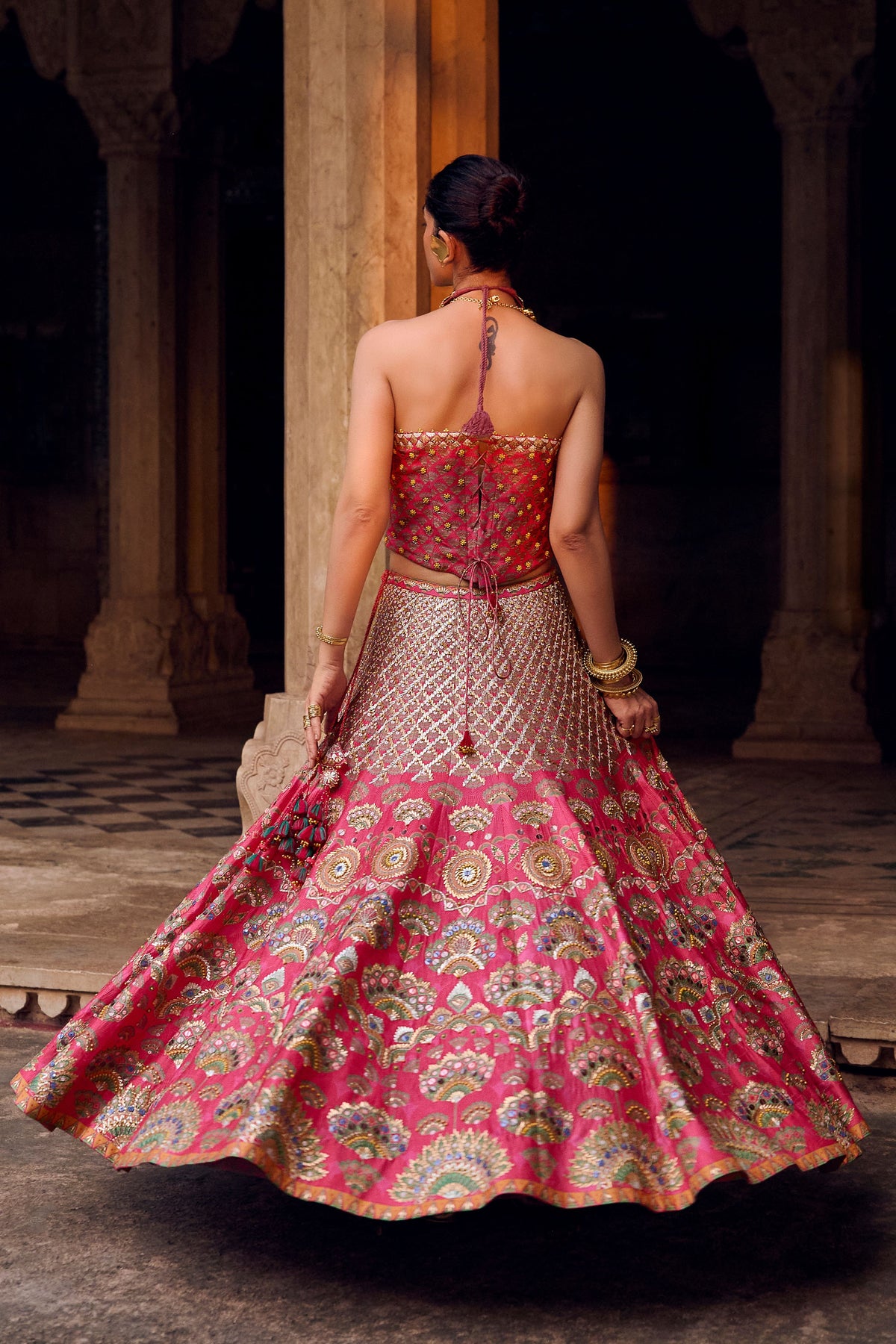 Iravati Lehenga Set in Pink