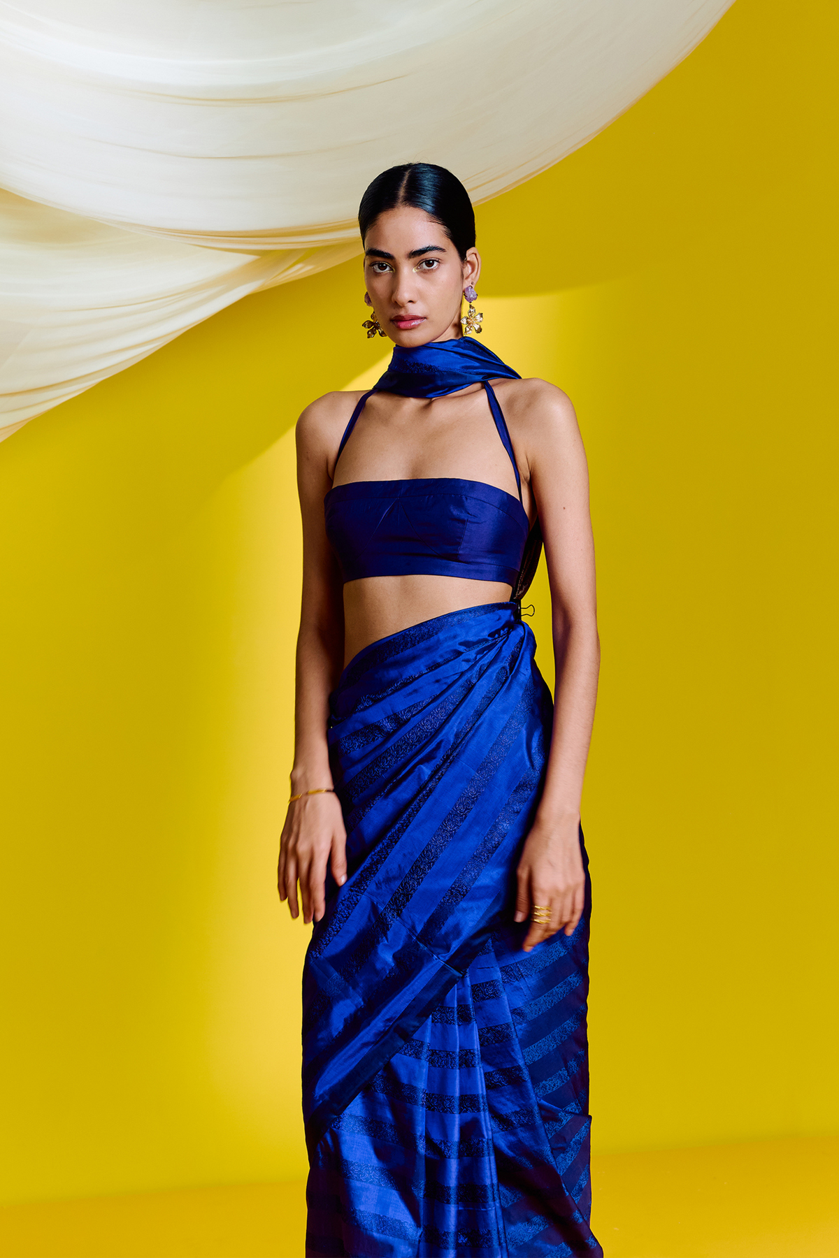 Handwoven Blue Silk Saree