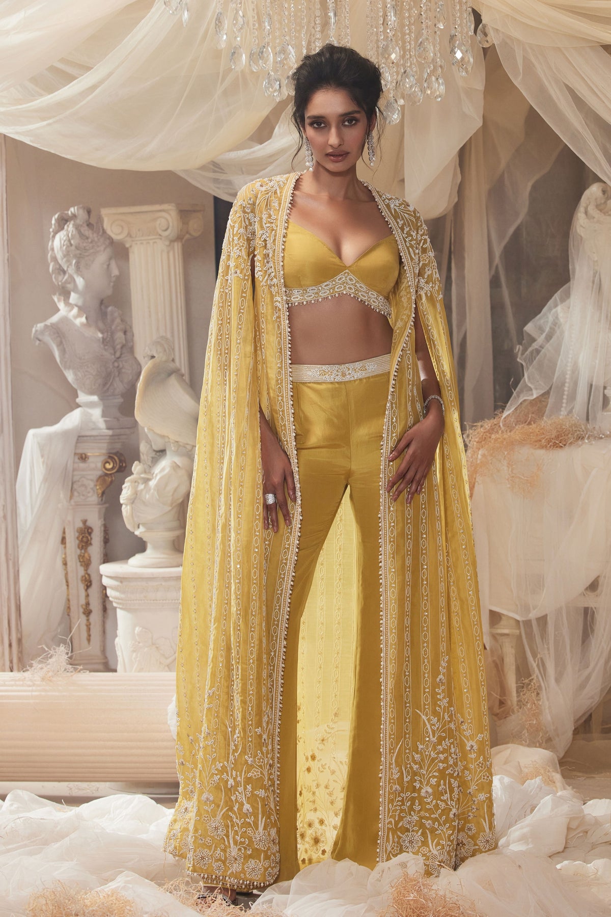 Kira Yellow Cape Set