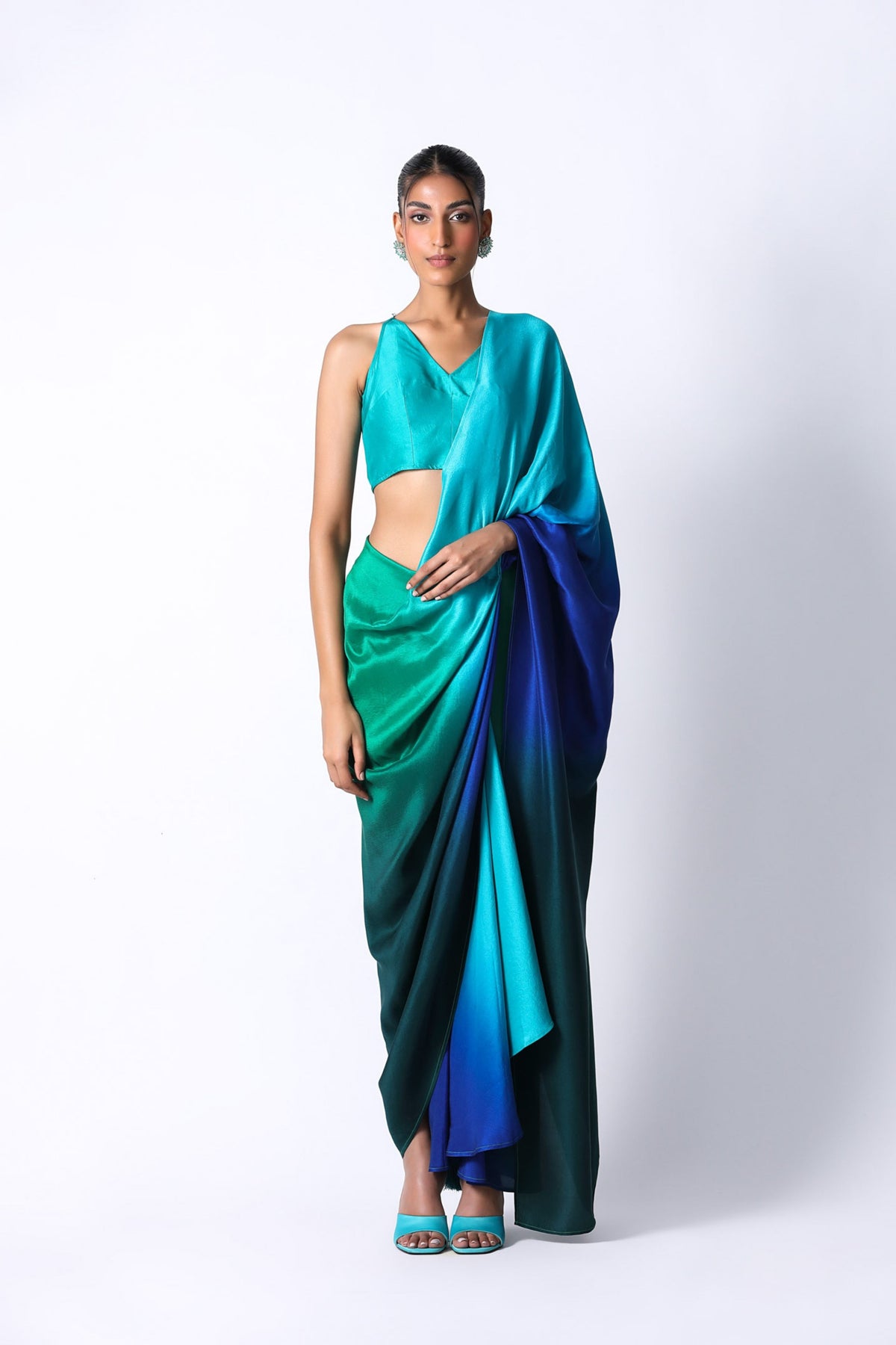 Fringe Pallu Blouse With Sari