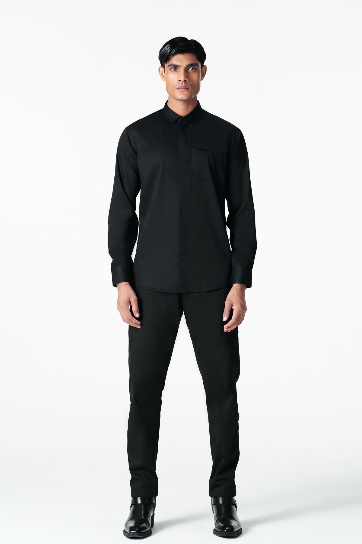 Black Illusion Pocket Shirt