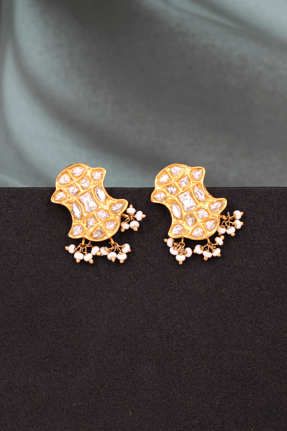 Royal Charm Kundan Studded Earrings.