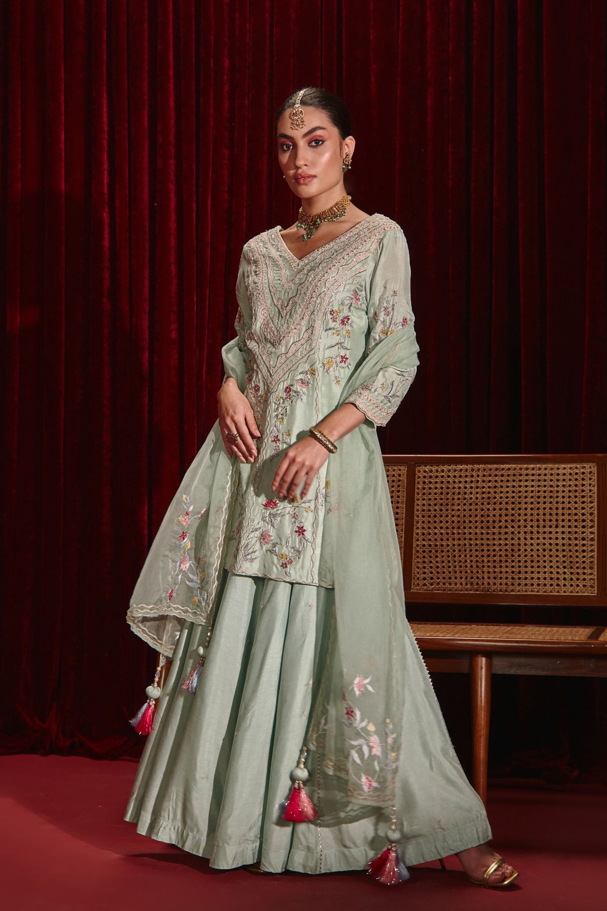 Powder Blue Kavyanjali Sharara Set