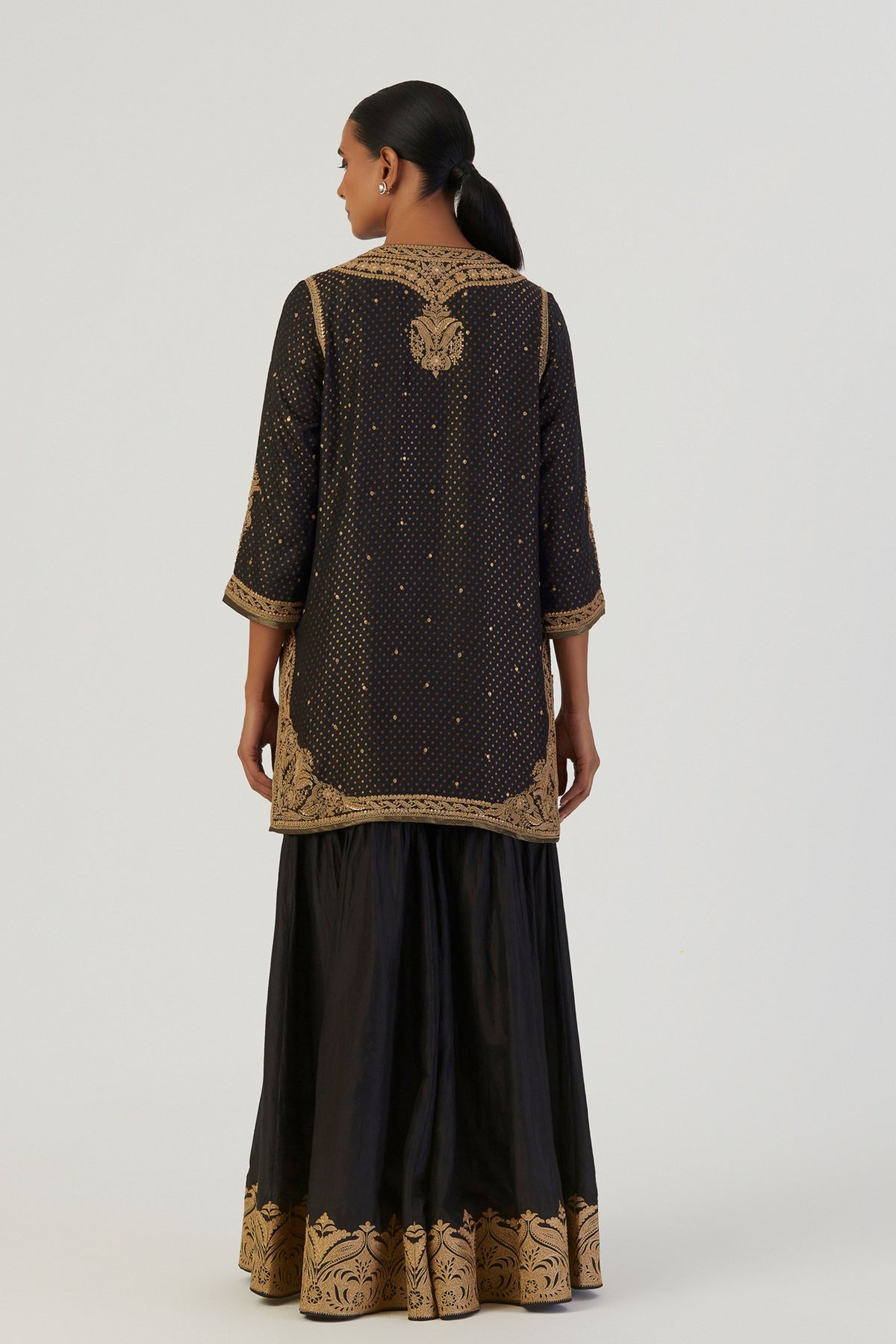 Ivrati Black Kurta and Sharara