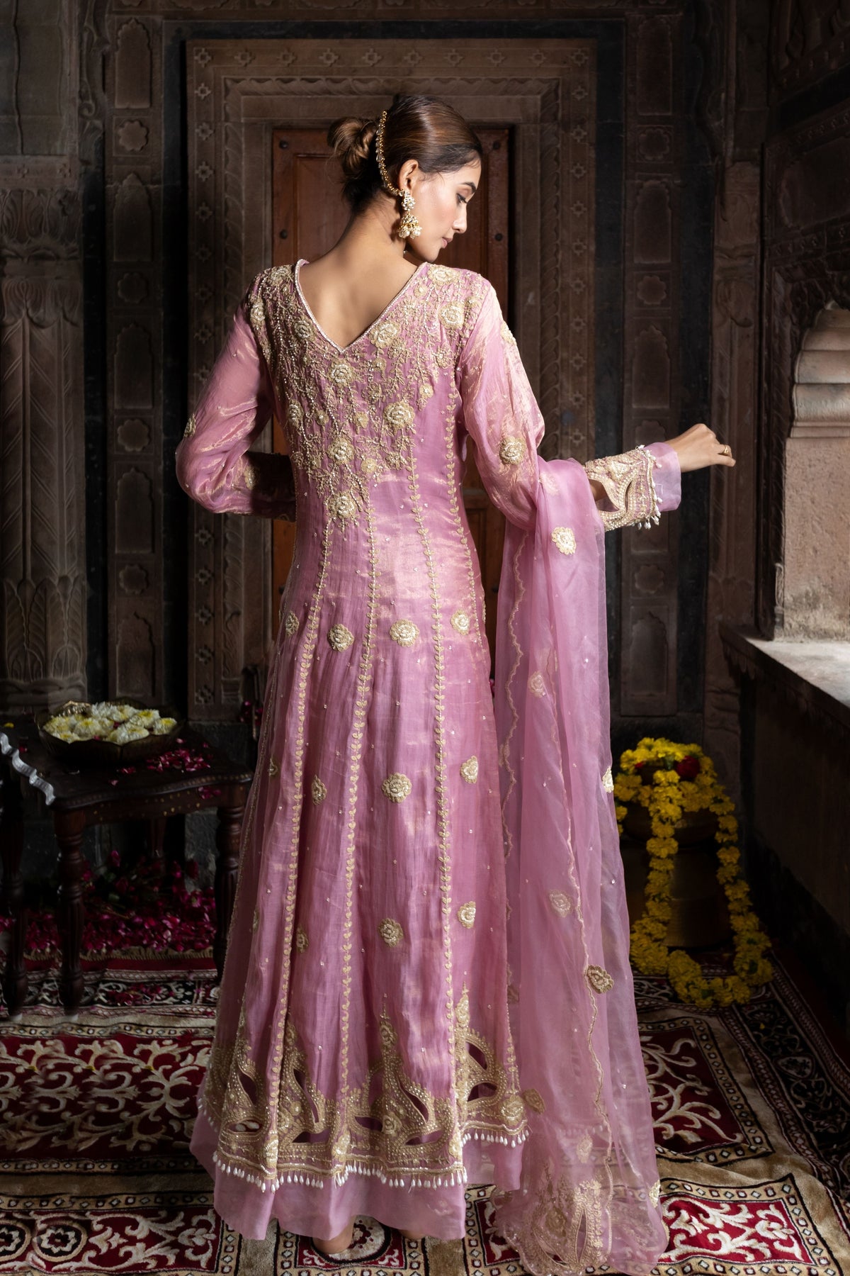 Pink Anarkali Set