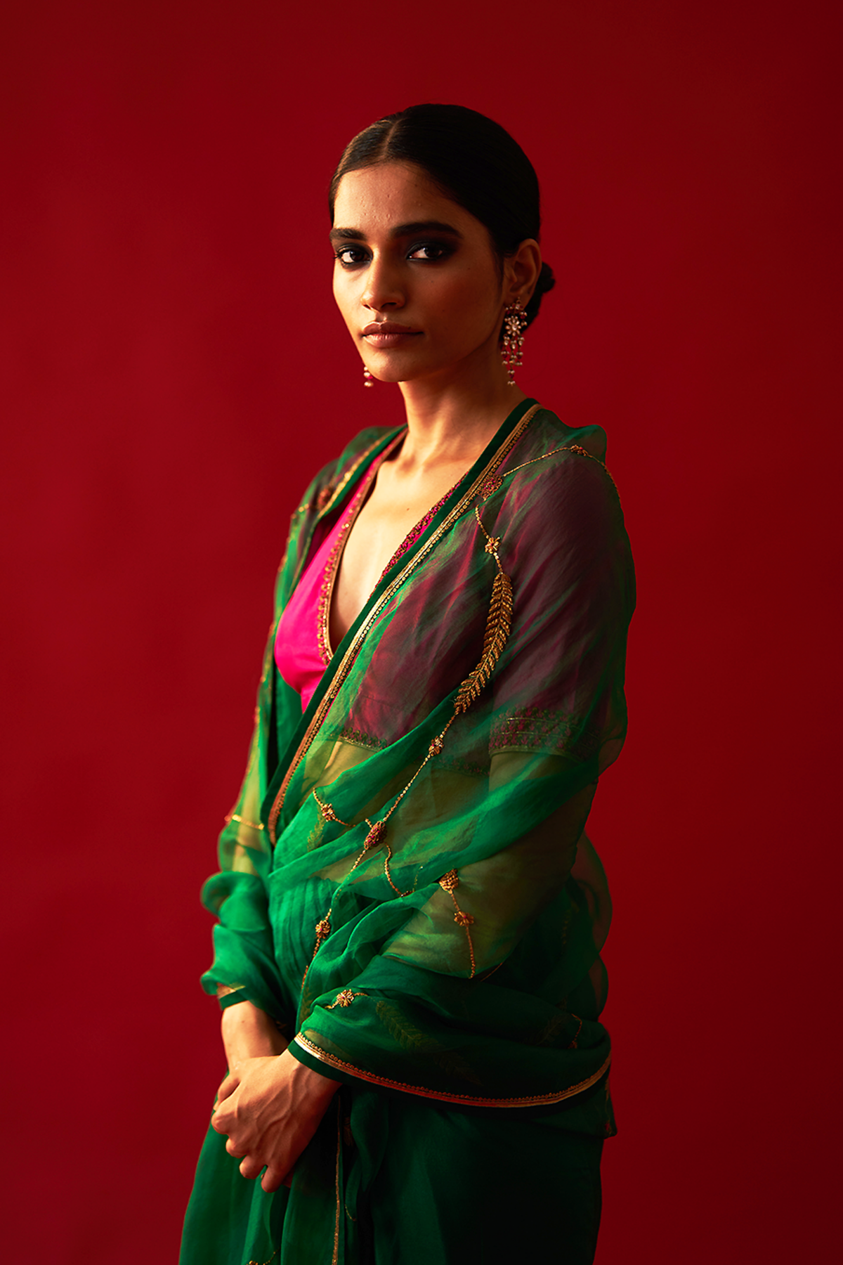 Emerald Green Saree