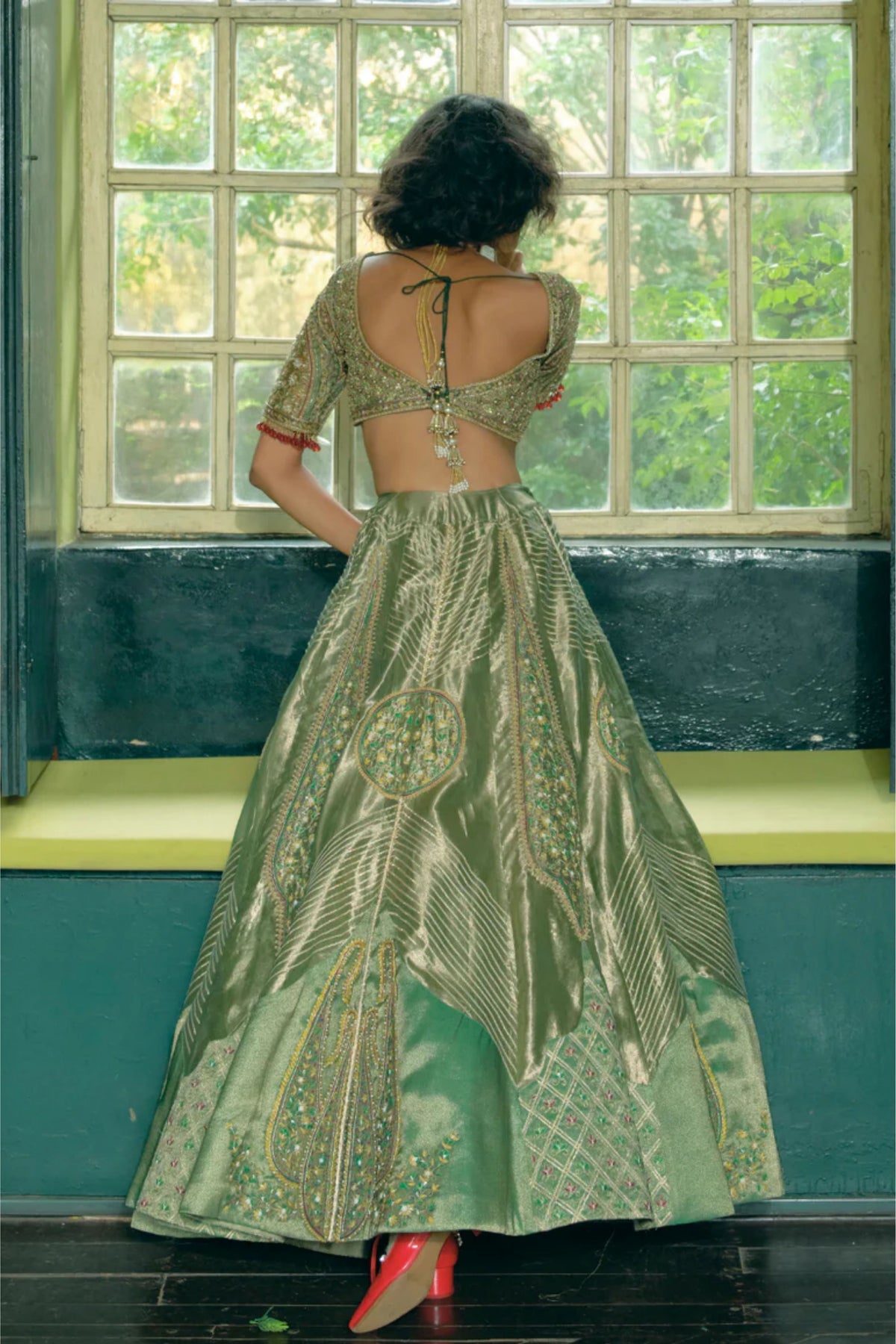 Emerald Green Lehenga Set