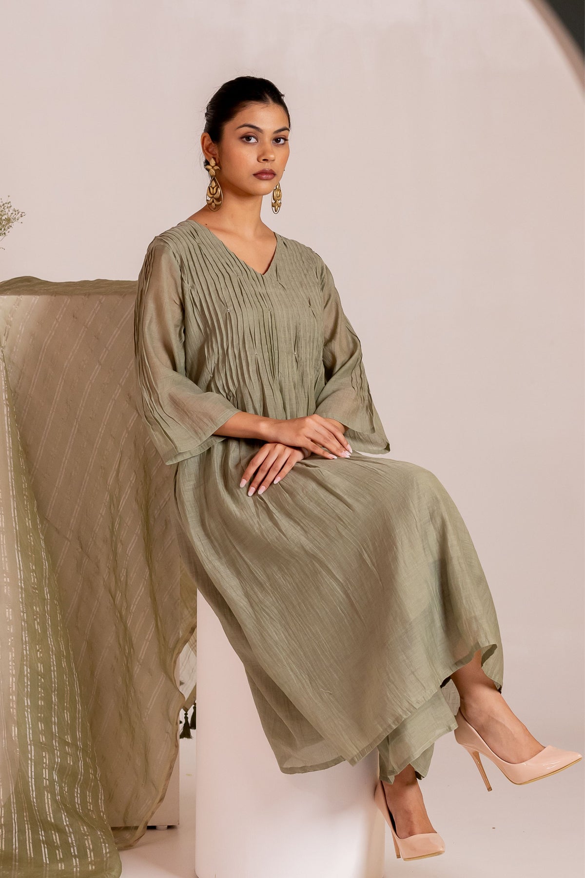 Kaper Green Kurta Set