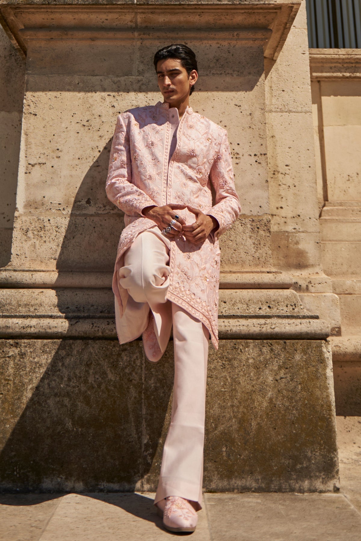 Blush Pink Sherwani Set