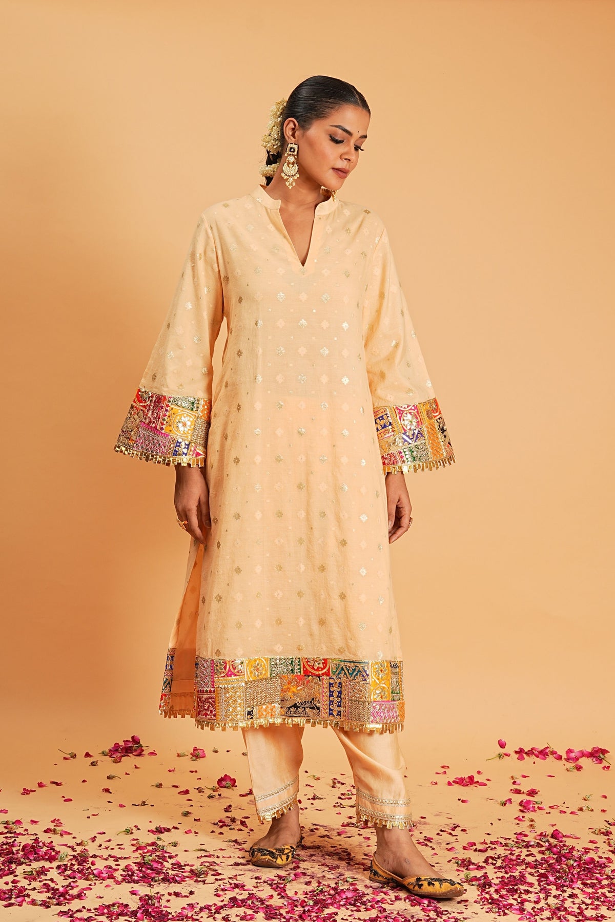 Peach Kurta Set