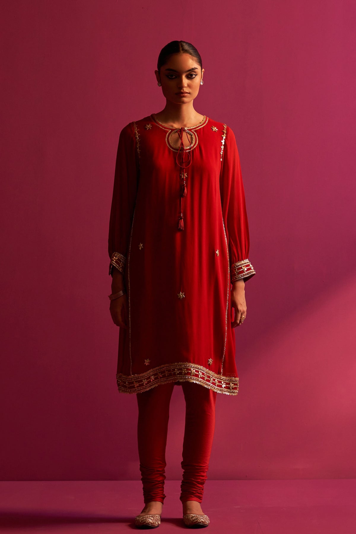 Zahira Kurta Set In Maroon