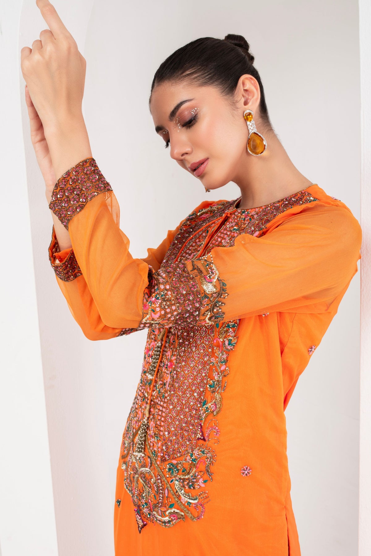 Orange Kurta Set