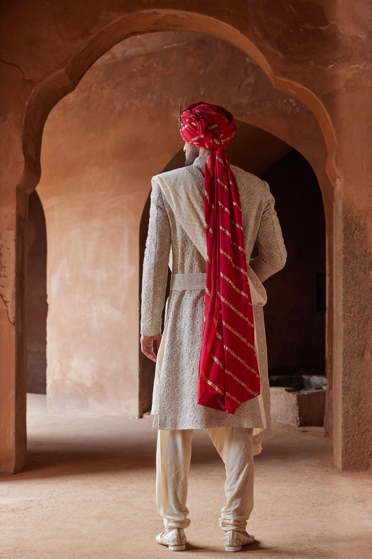 Ivory Sherwani Set