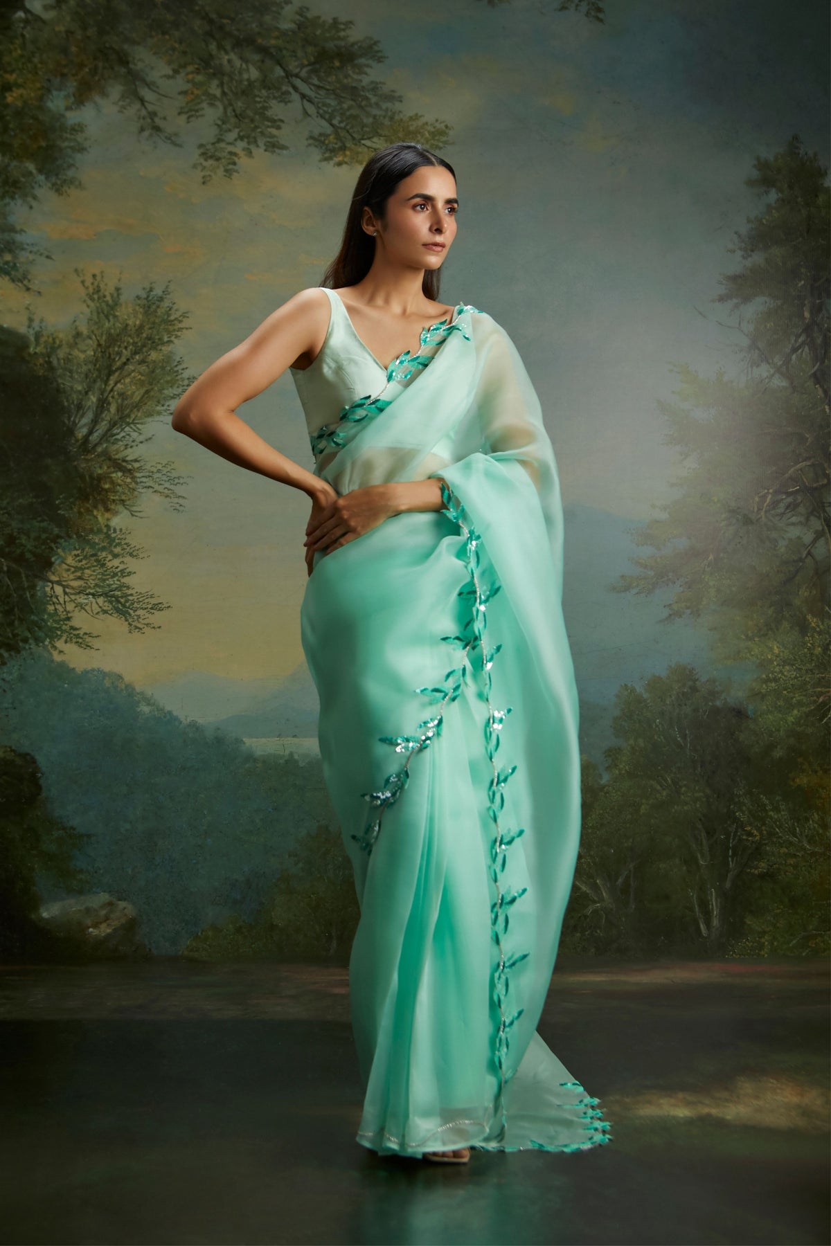 Lumina Leaf Saree