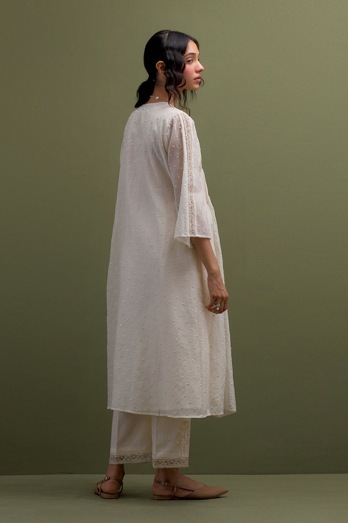 Ivory Gather Kurta Set