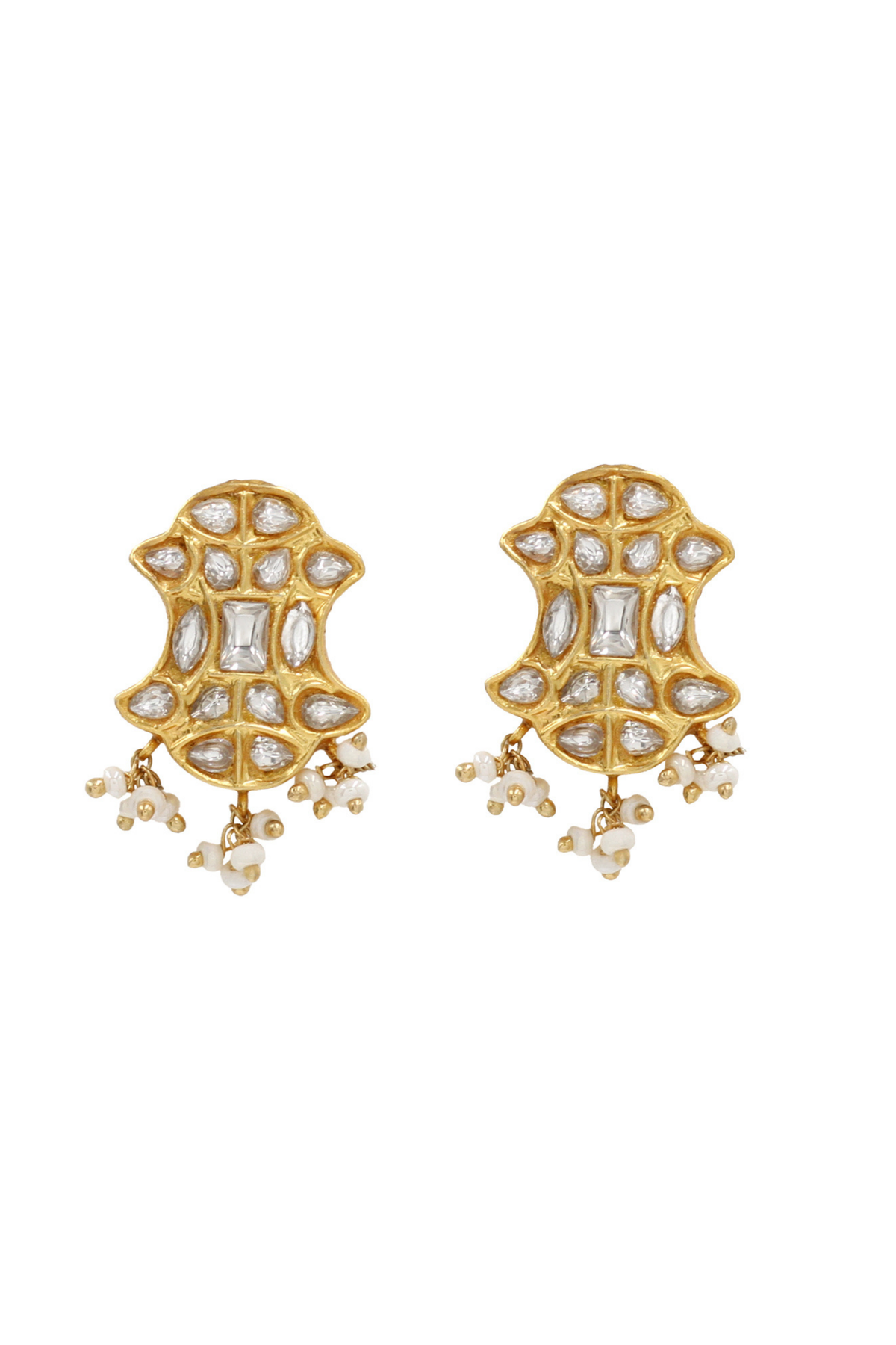 Royal Charm Kundan Studded Earrings.