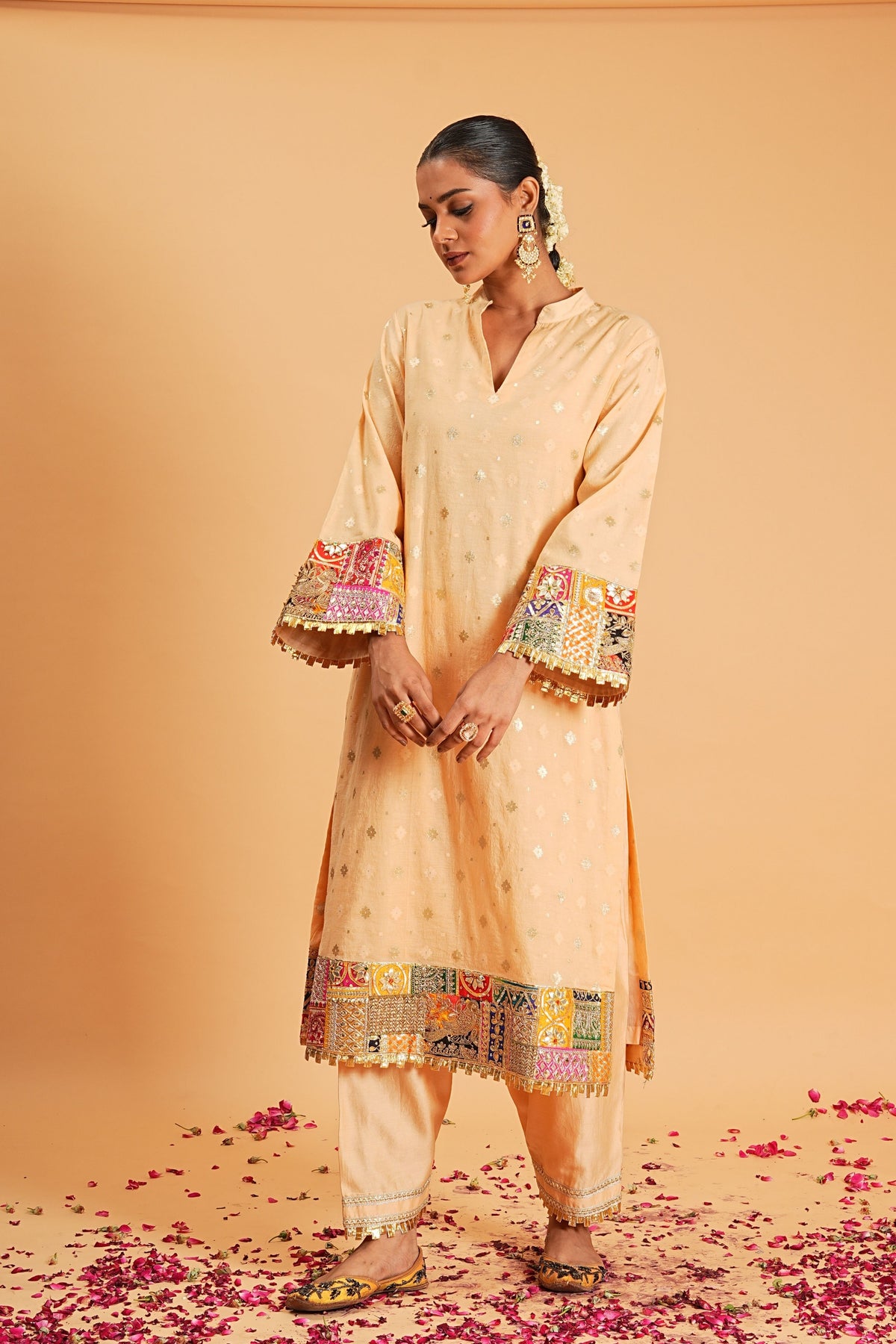 Peach Kurta Set