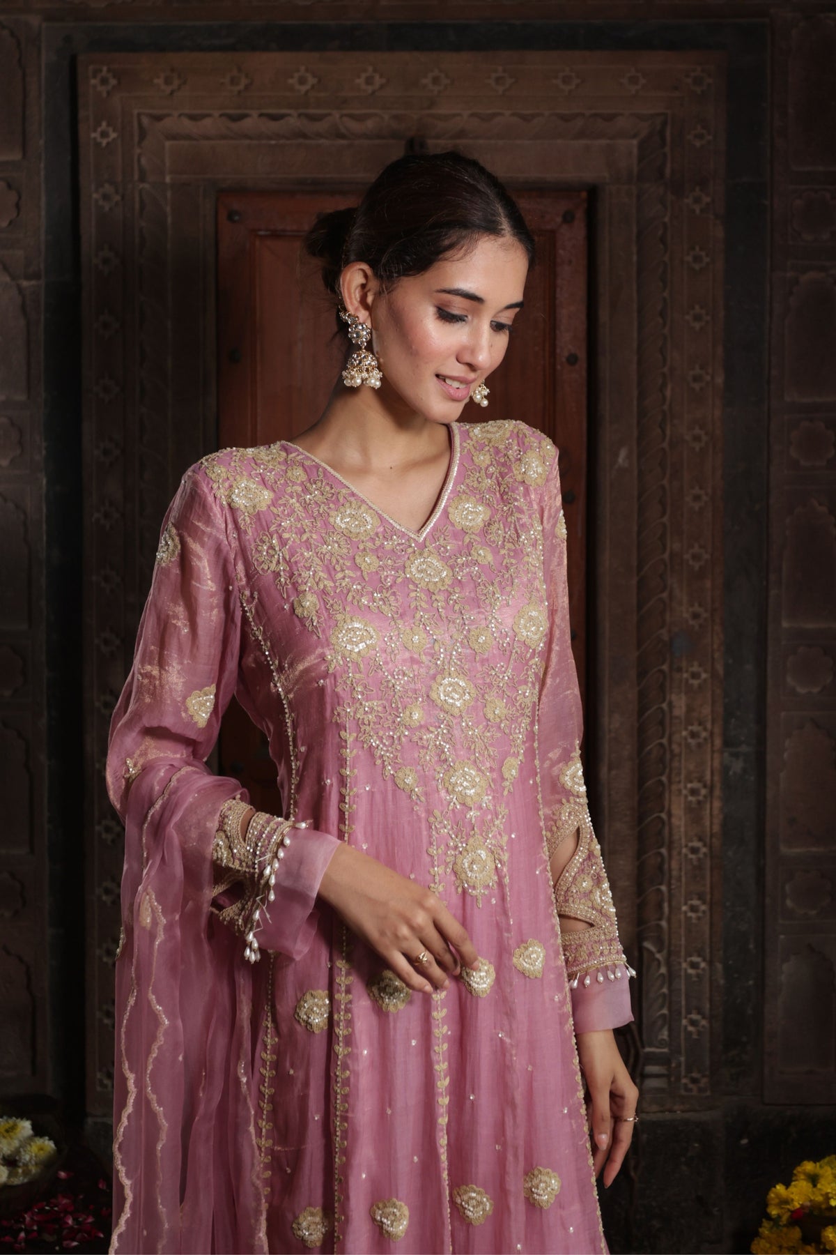 Pink Anarkali Set