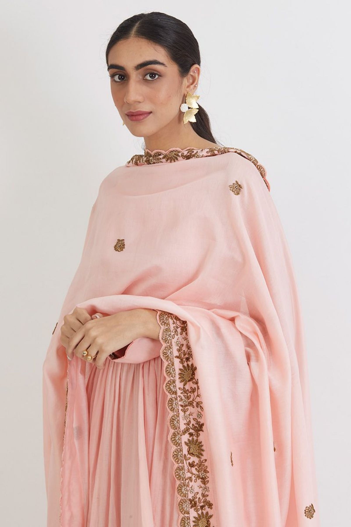 Pastel Pink Anarkali Set