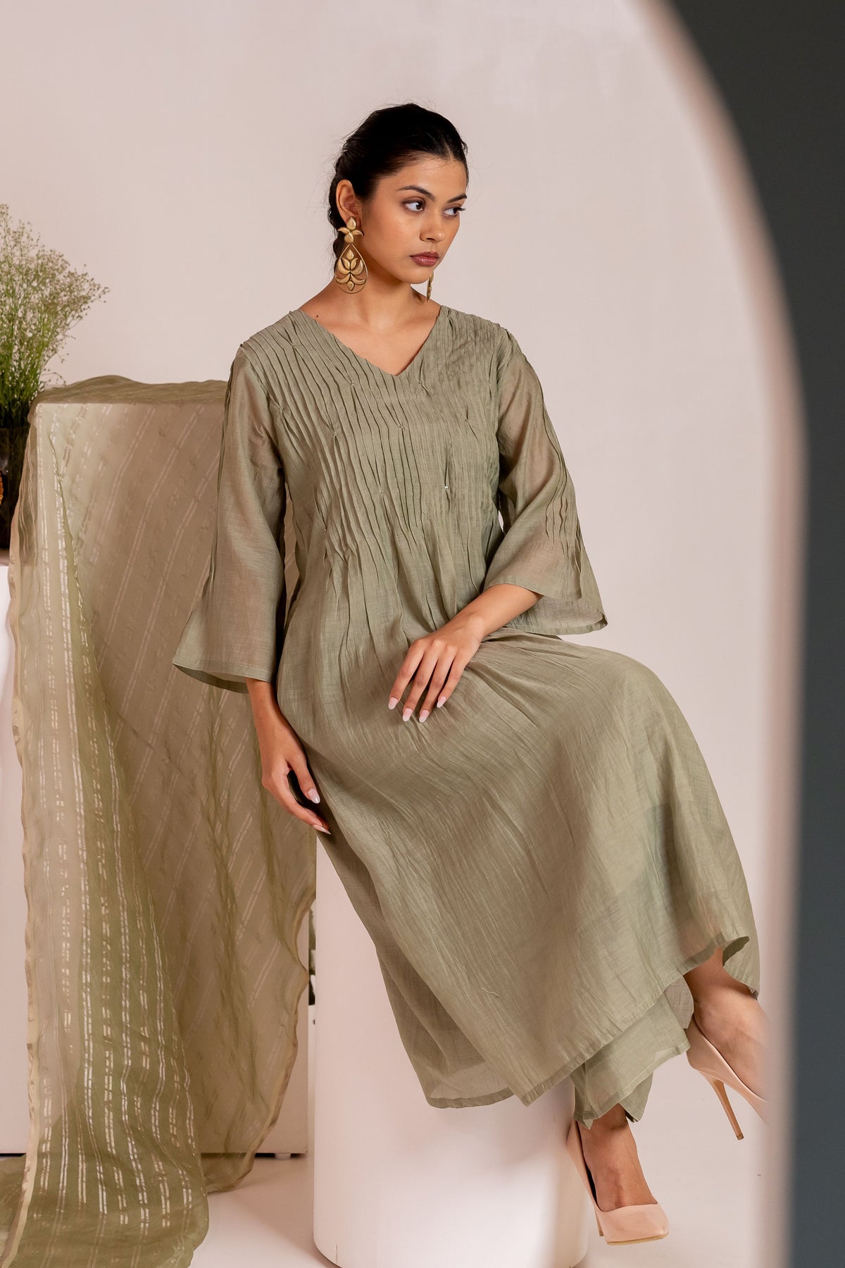 Kaper Green Kurta Set