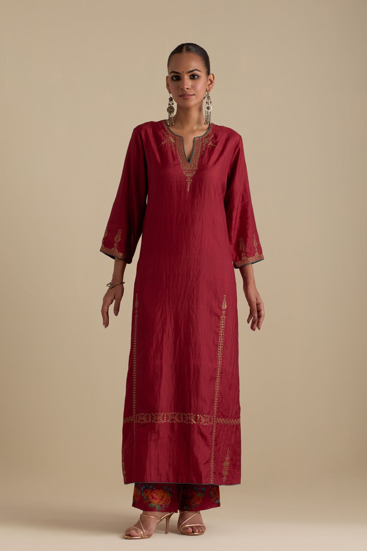 Barn Red Kurta Set