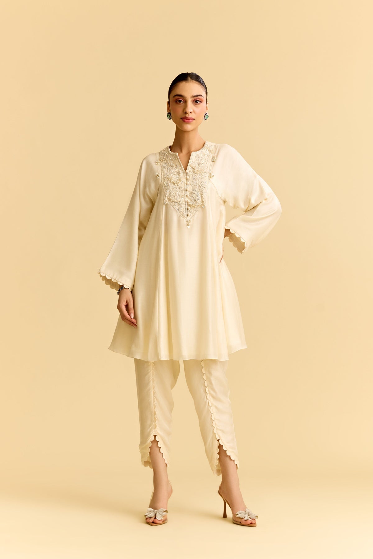 Ivory Silk Kurta Set