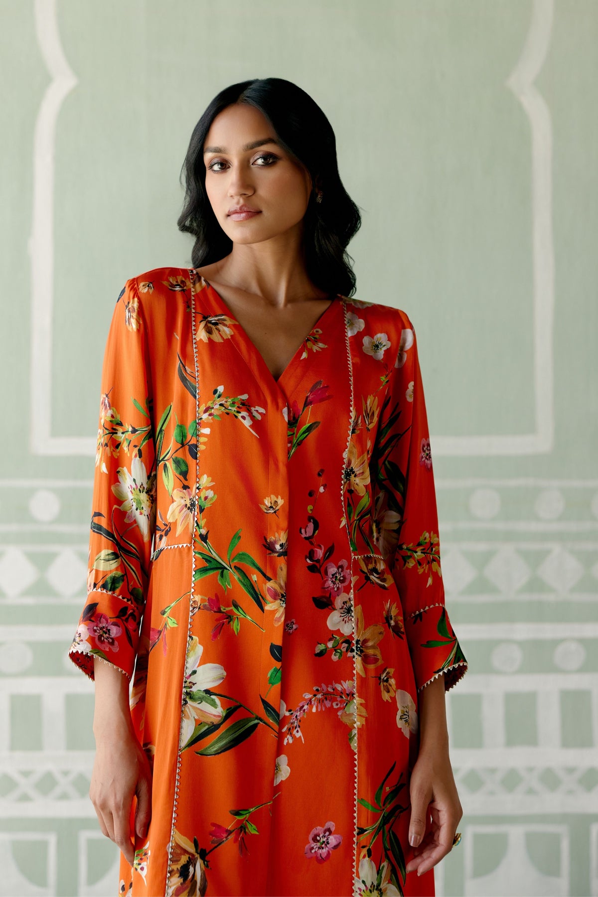 Tangerina Floral Kurta Set